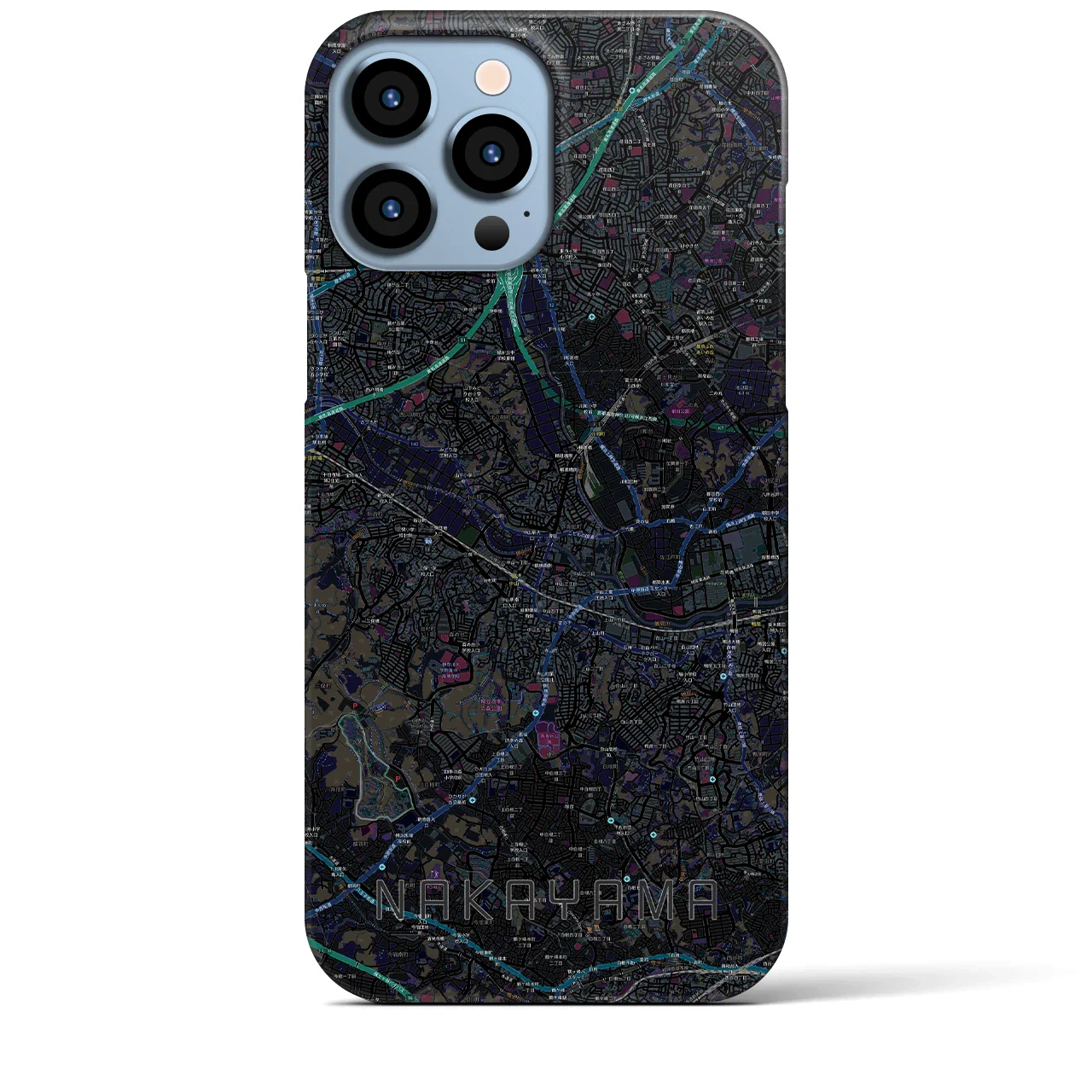 【中山(神奈川県)】地図柄iPhoneケース(バックカバータイプ)