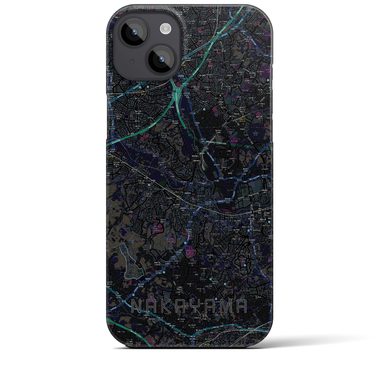 【中山(神奈川県)】地図柄iPhoneケース(バックカバータイプ)