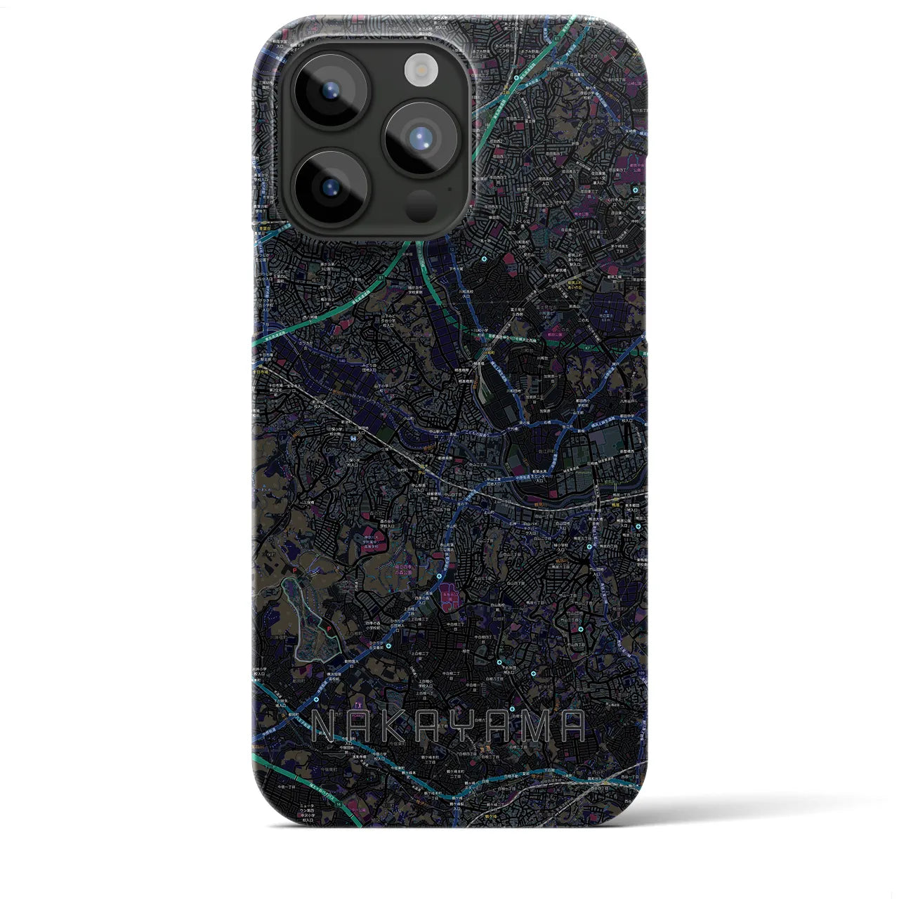 【中山(神奈川県)】地図柄iPhoneケース(バックカバータイプ)