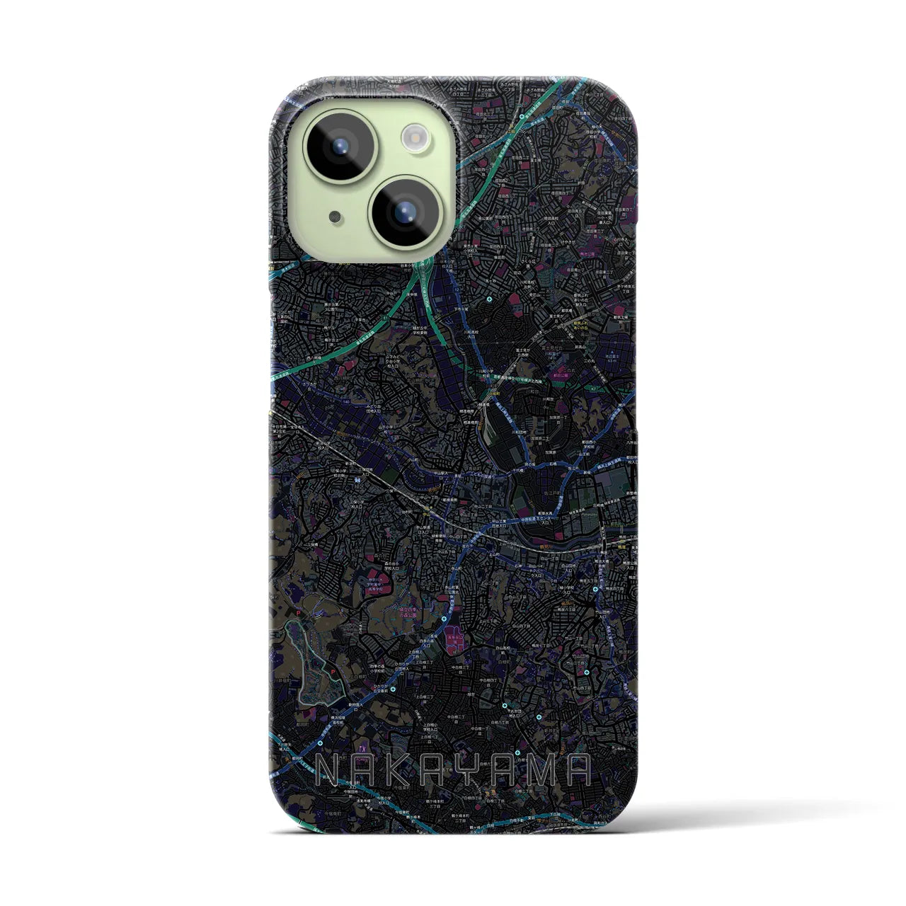 【中山(神奈川県)】地図柄iPhoneケース(バックカバータイプ)