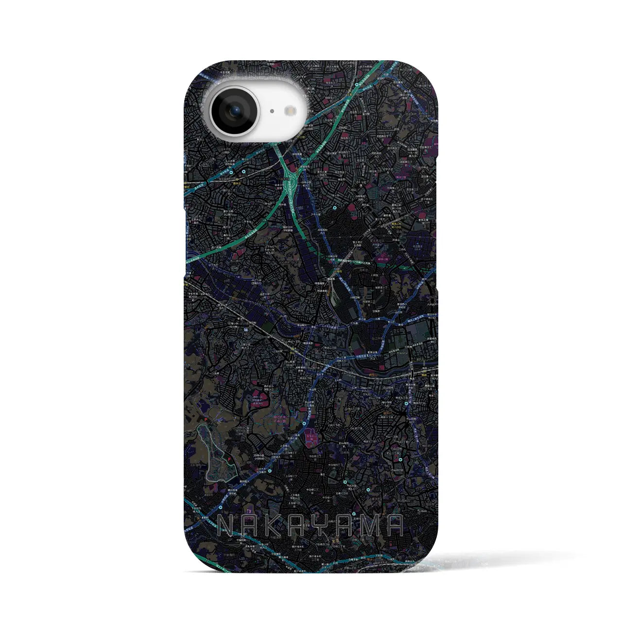 【中山(神奈川県)】地図柄iPhoneケース(バックカバータイプ)