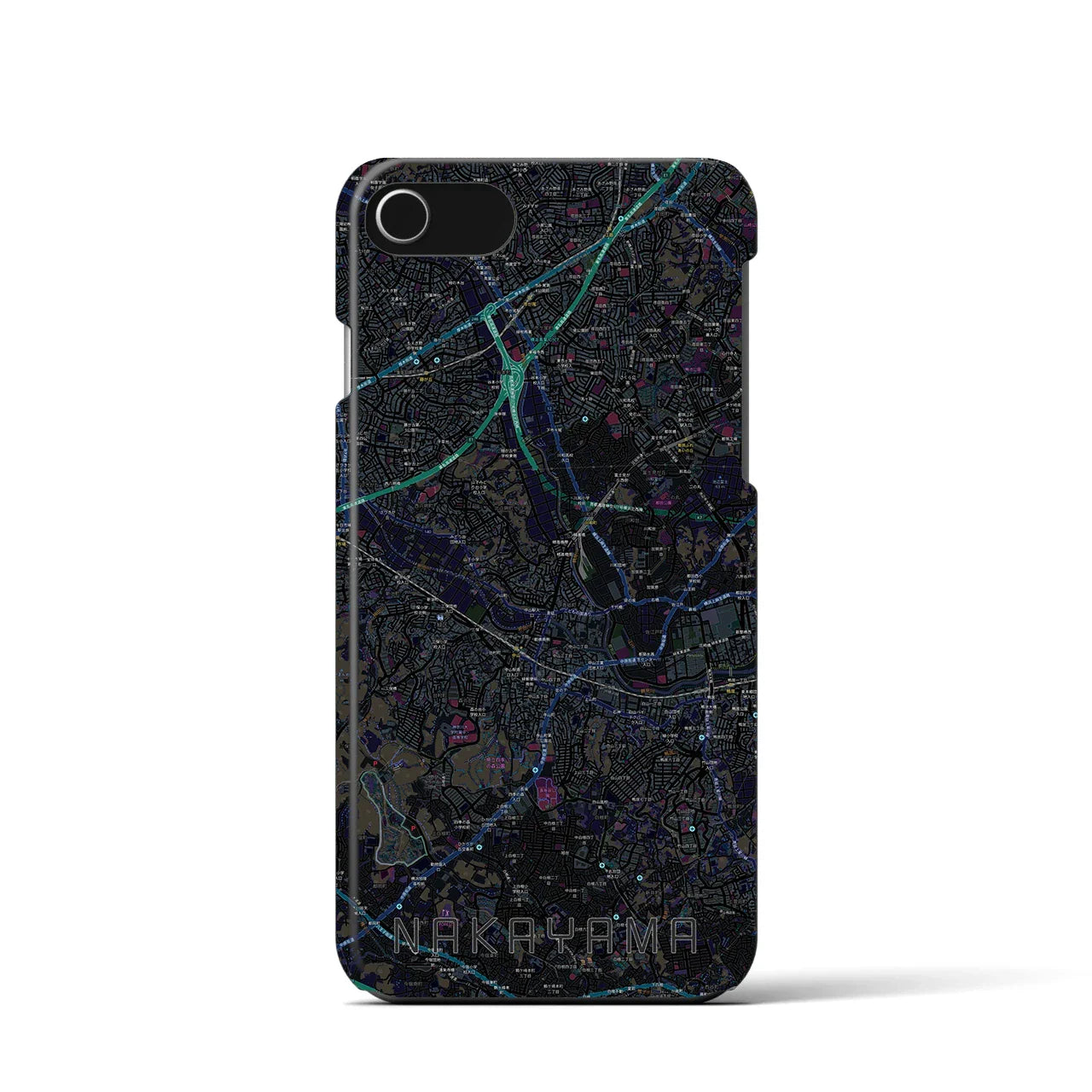 【中山(神奈川県)】地図柄iPhoneケース(バックカバータイプ)