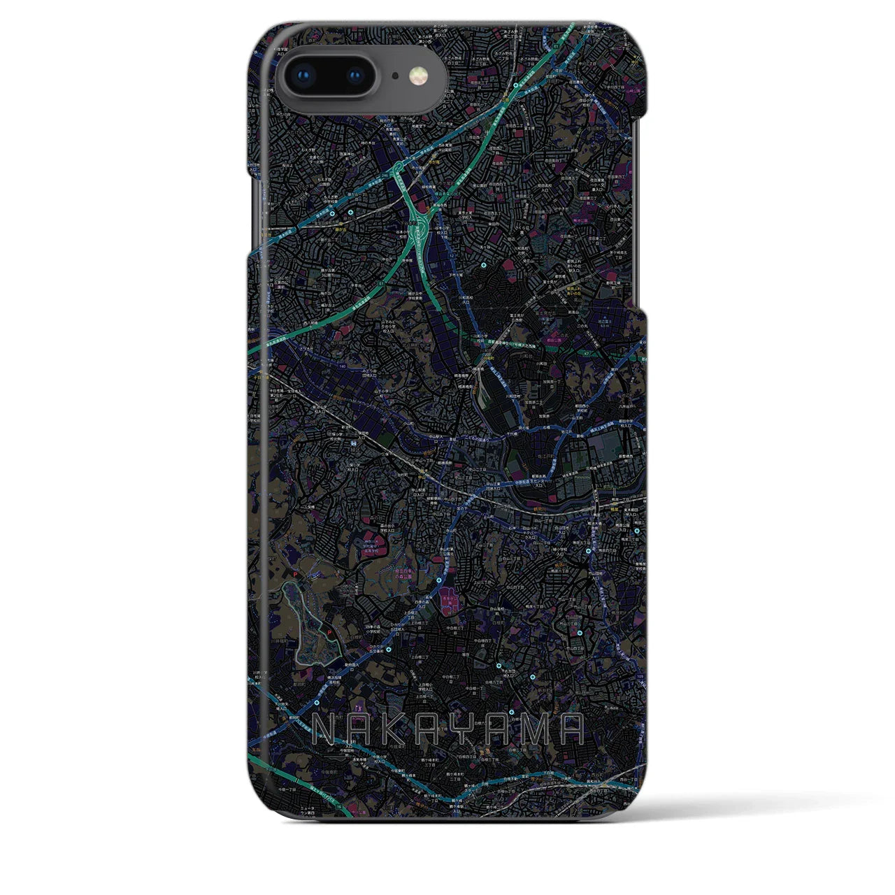 【中山(神奈川県)】地図柄iPhoneケース(バックカバータイプ)