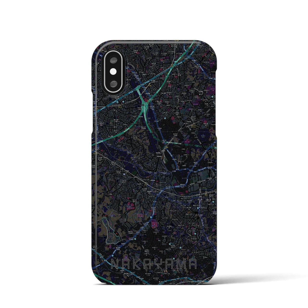 【中山(神奈川県)】地図柄iPhoneケース(バックカバータイプ)