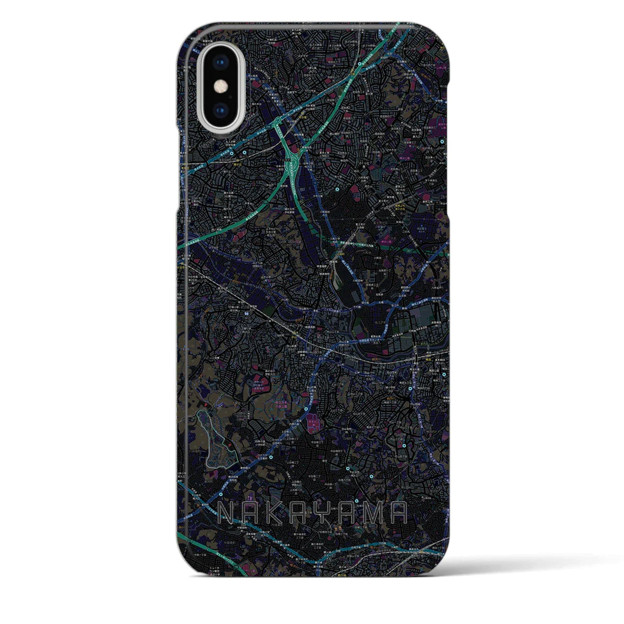 【中山(神奈川県)】地図柄iPhoneケース(バックカバータイプ)