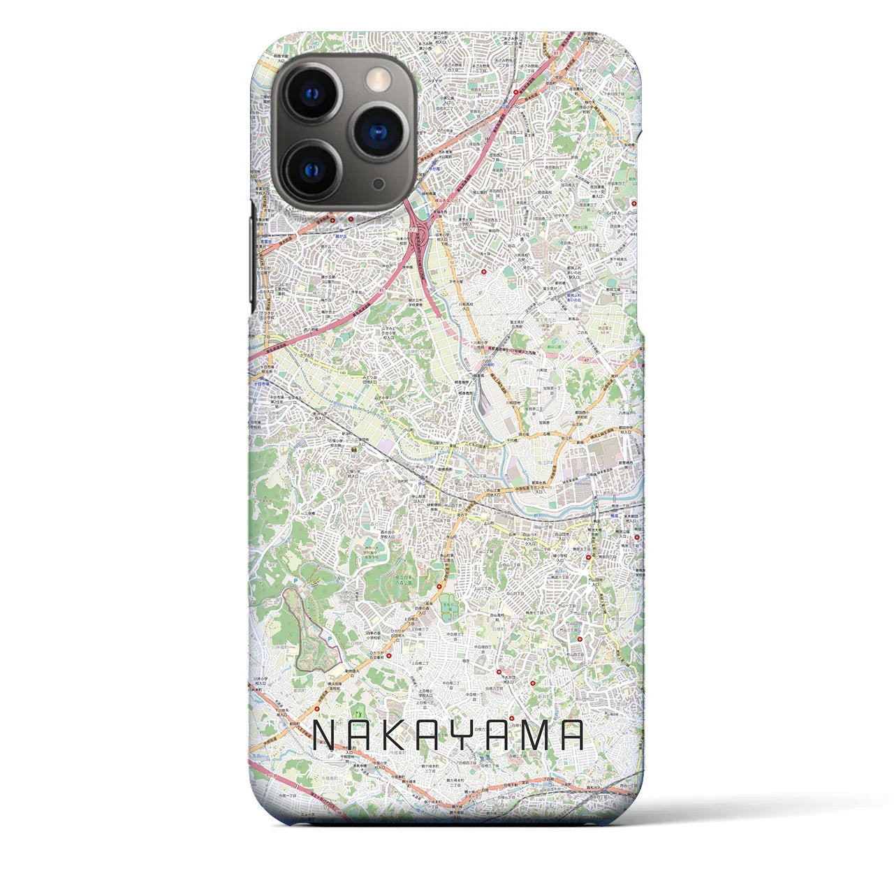 【中山(神奈川県)】地図柄iPhoneケース(バックカバータイプ)