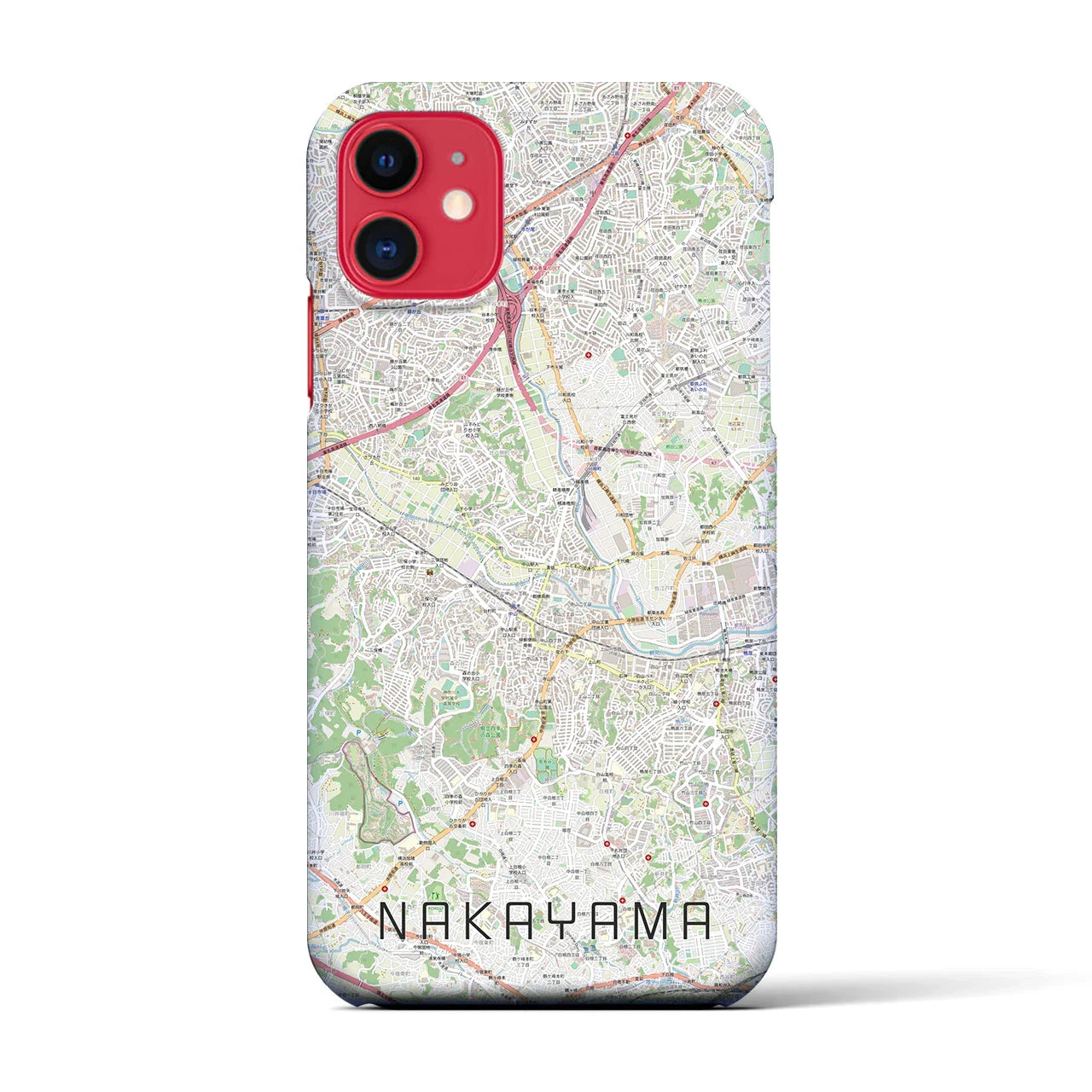 【中山(神奈川県)】地図柄iPhoneケース(バックカバータイプ)