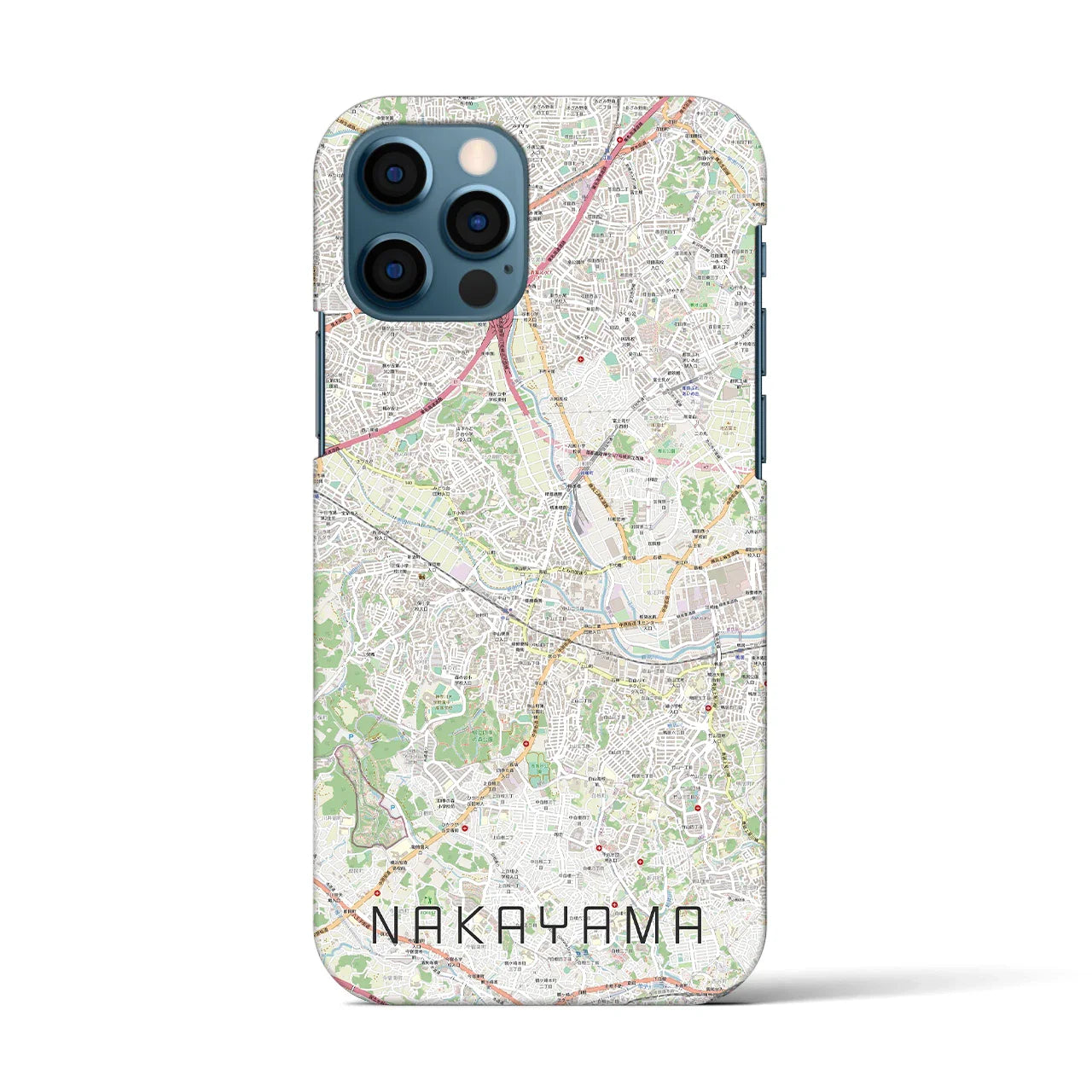 【中山(神奈川県)】地図柄iPhoneケース(バックカバータイプ)