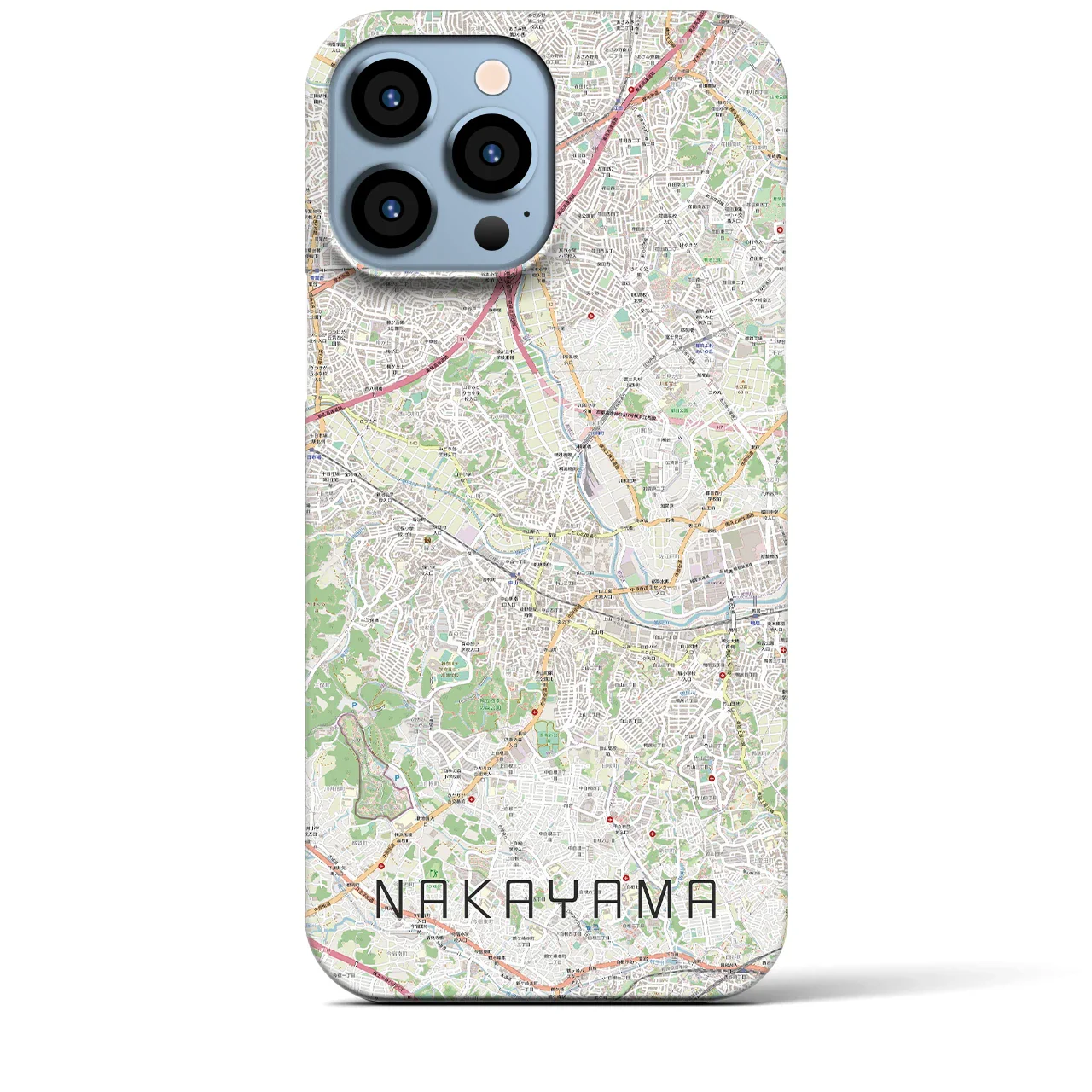 【中山(神奈川県)】地図柄iPhoneケース(バックカバータイプ)