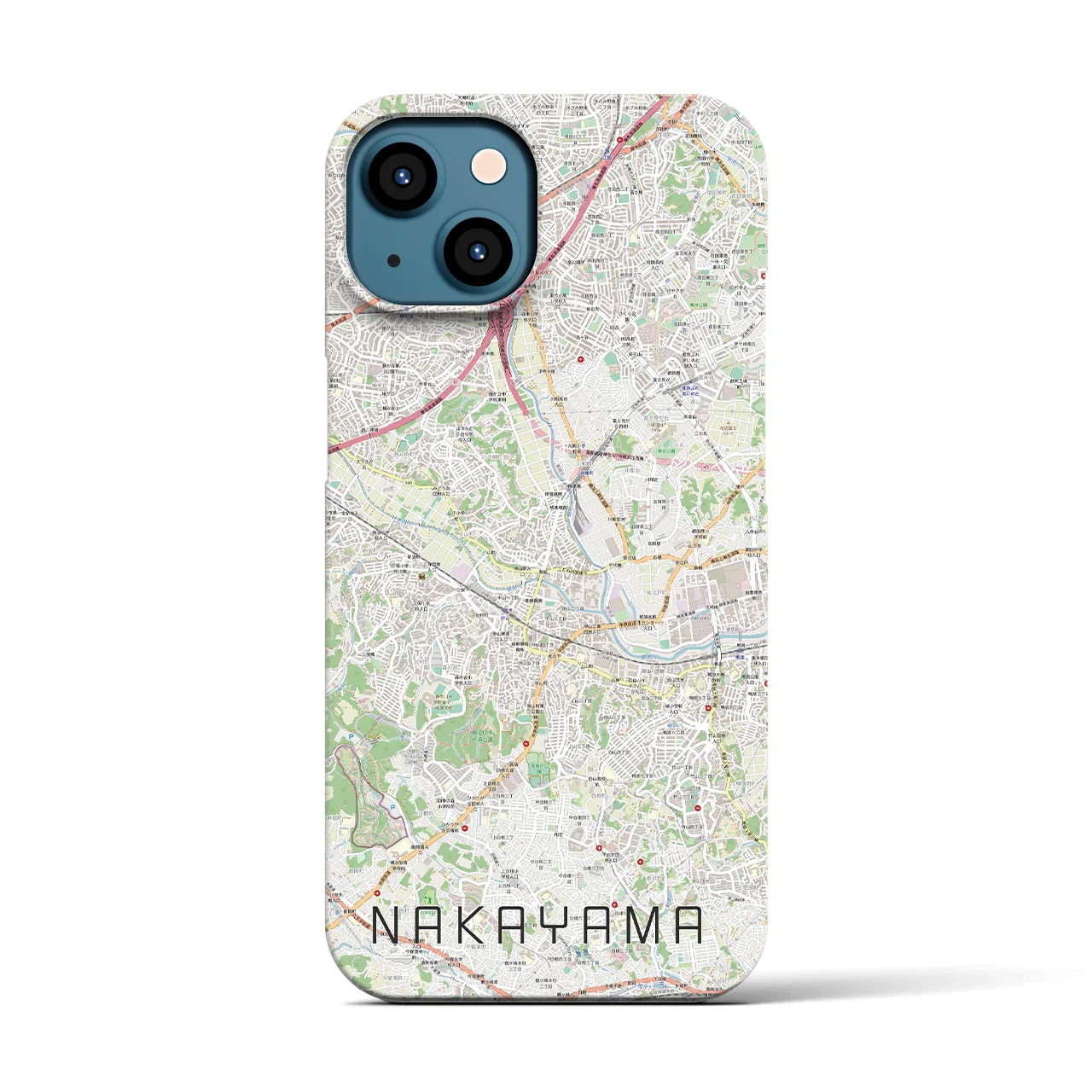 【中山(神奈川県)】地図柄iPhoneケース(バックカバータイプ)