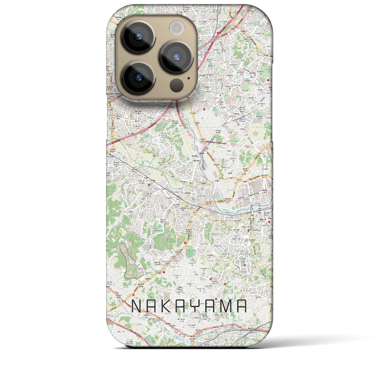 【中山(神奈川県)】地図柄iPhoneケース(バックカバータイプ)