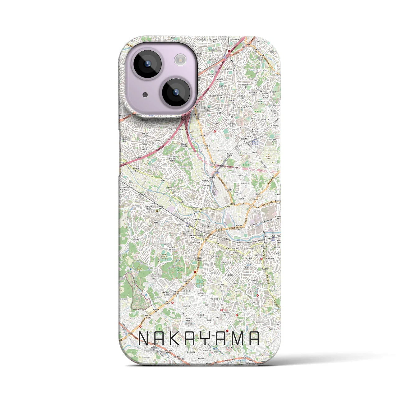 【中山(神奈川県)】地図柄iPhoneケース(バックカバータイプ)
