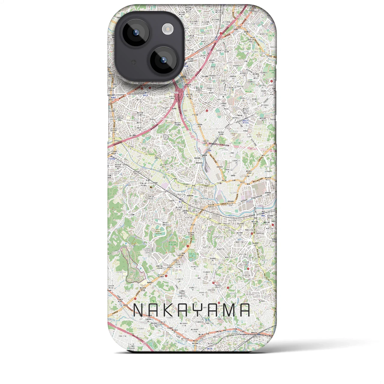 【中山(神奈川県)】地図柄iPhoneケース(バックカバータイプ)