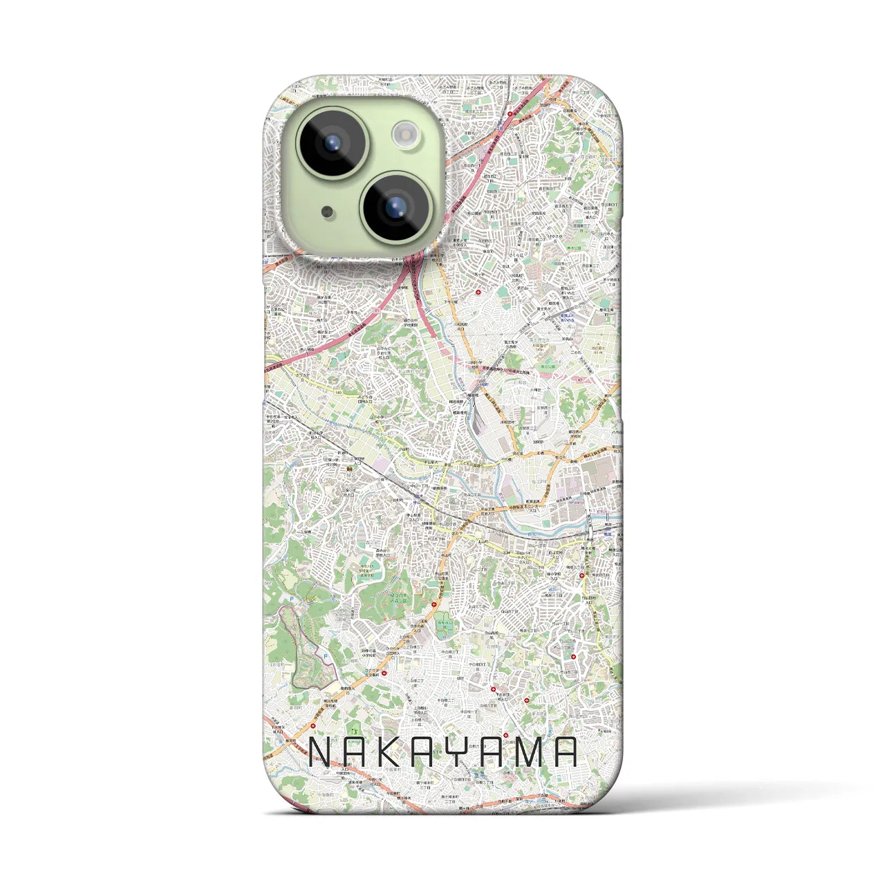 【中山(神奈川県)】地図柄iPhoneケース(バックカバータイプ)