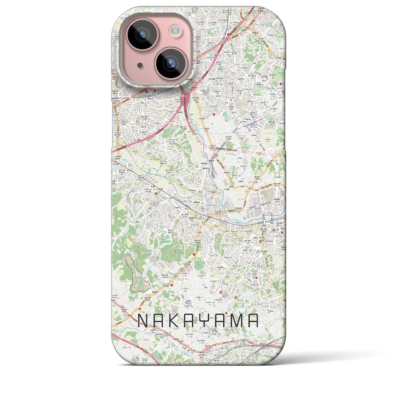 【中山(神奈川県)】地図柄iPhoneケース(バックカバータイプ)