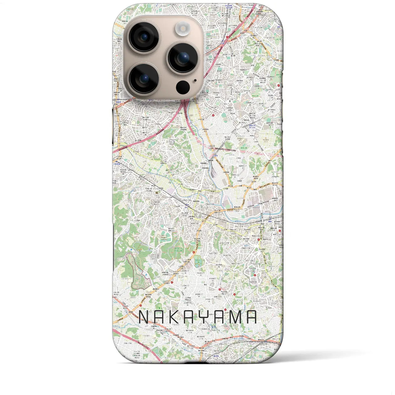 【中山(神奈川県)】地図柄iPhoneケース(バックカバータイプ)