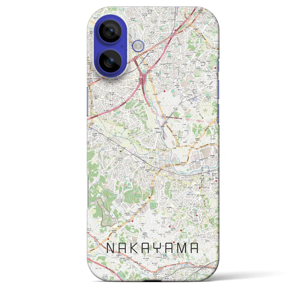 【中山(神奈川県)】地図柄iPhoneケース(バックカバータイプ)ナチュラル・iPhone 16 Pro Max 用