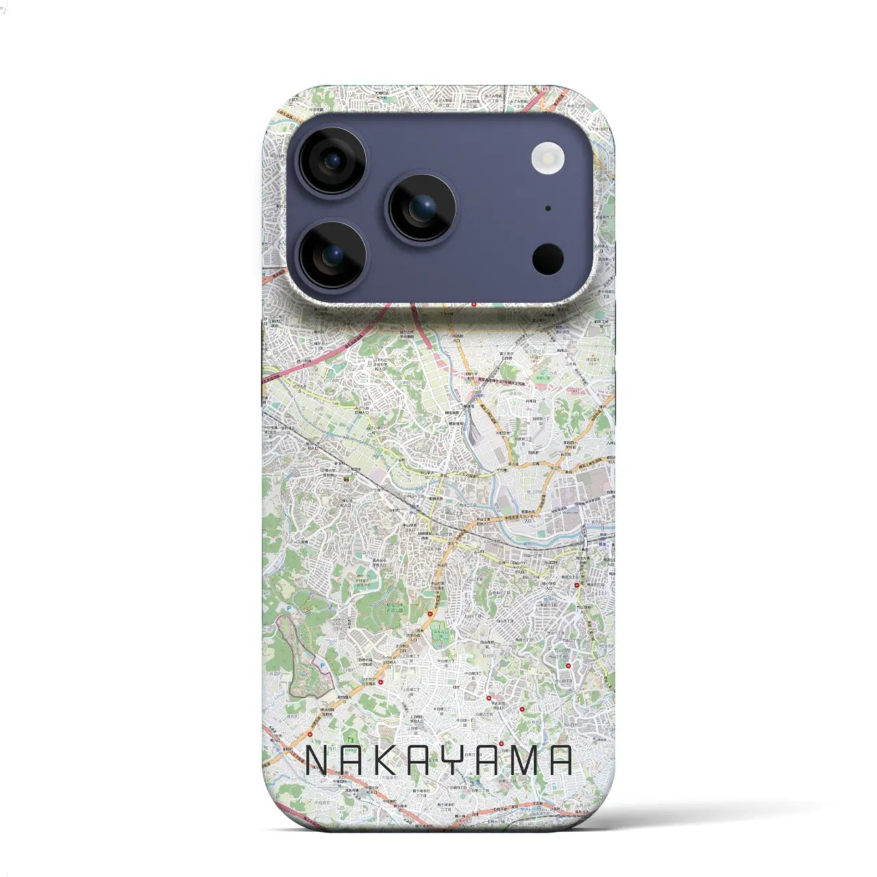 【中山(神奈川県)】地図柄iPhoneケース(バックカバータイプ)ナチュラル・iPhone 17 Pro Max 用