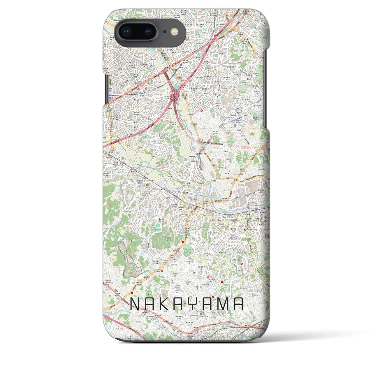 【中山(神奈川県)】地図柄iPhoneケース(バックカバータイプ)
