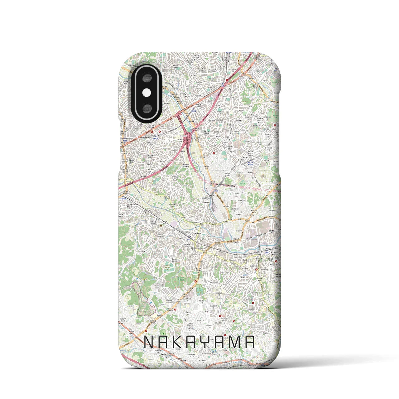 【中山(神奈川県)】地図柄iPhoneケース(バックカバータイプ)