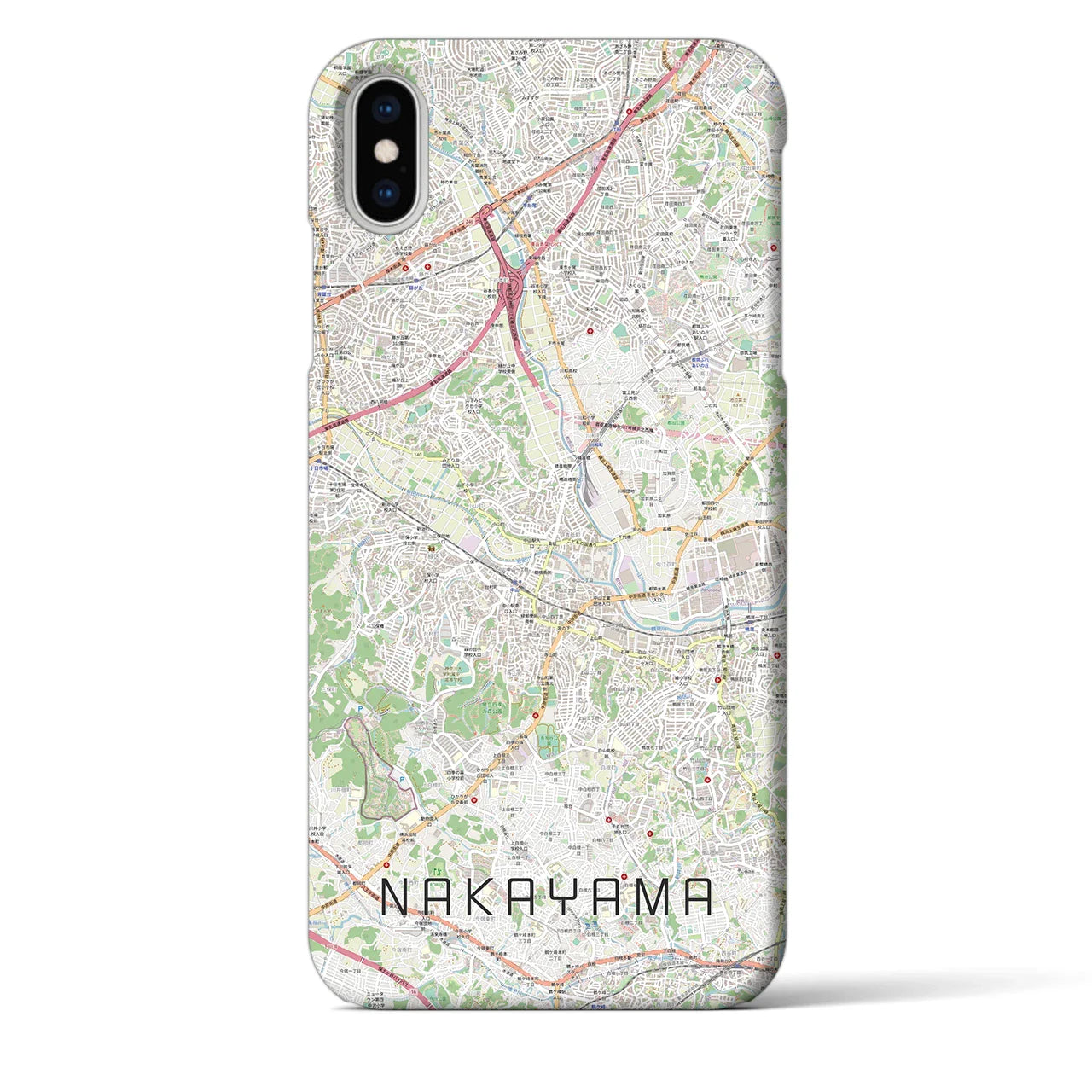 【中山(神奈川県)】地図柄iPhoneケース(バックカバータイプ)