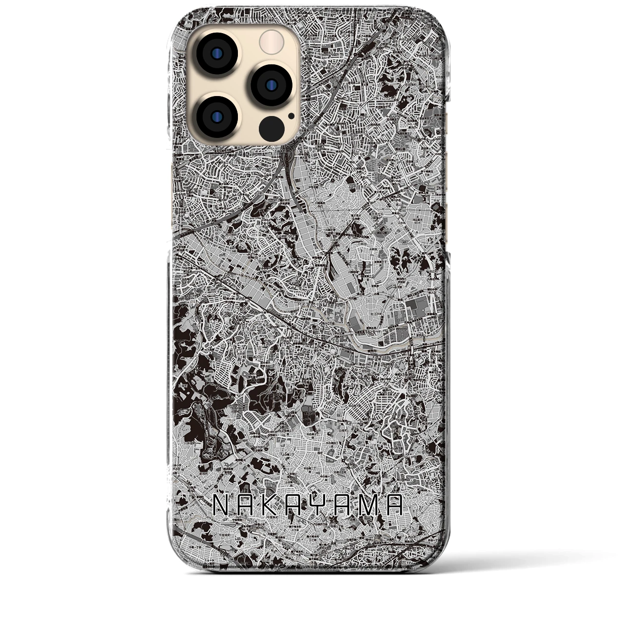 【中山(神奈川県)】地図柄iPhoneケース(クリアタイプ)