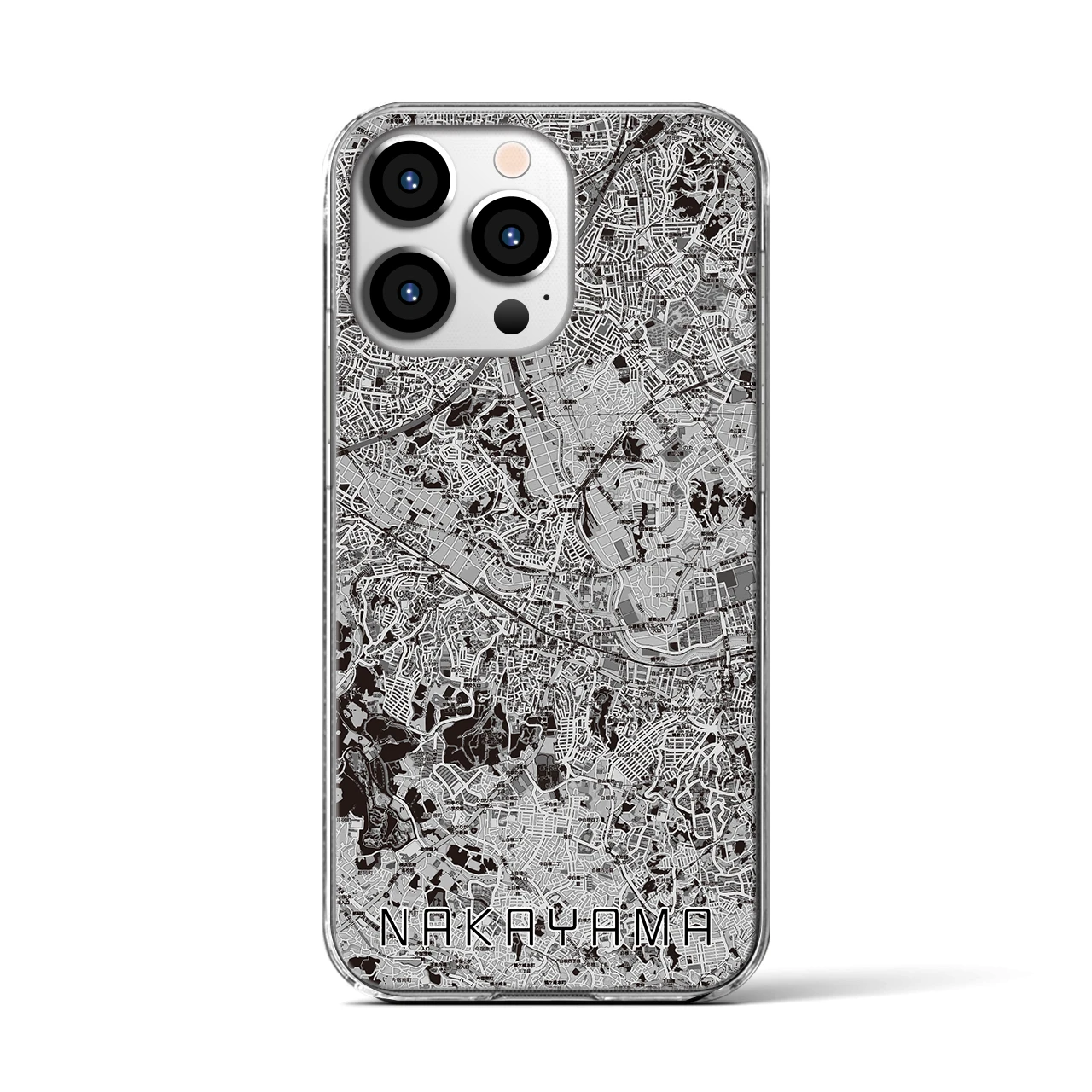 【中山(神奈川県)】地図柄iPhoneケース(クリアタイプ)