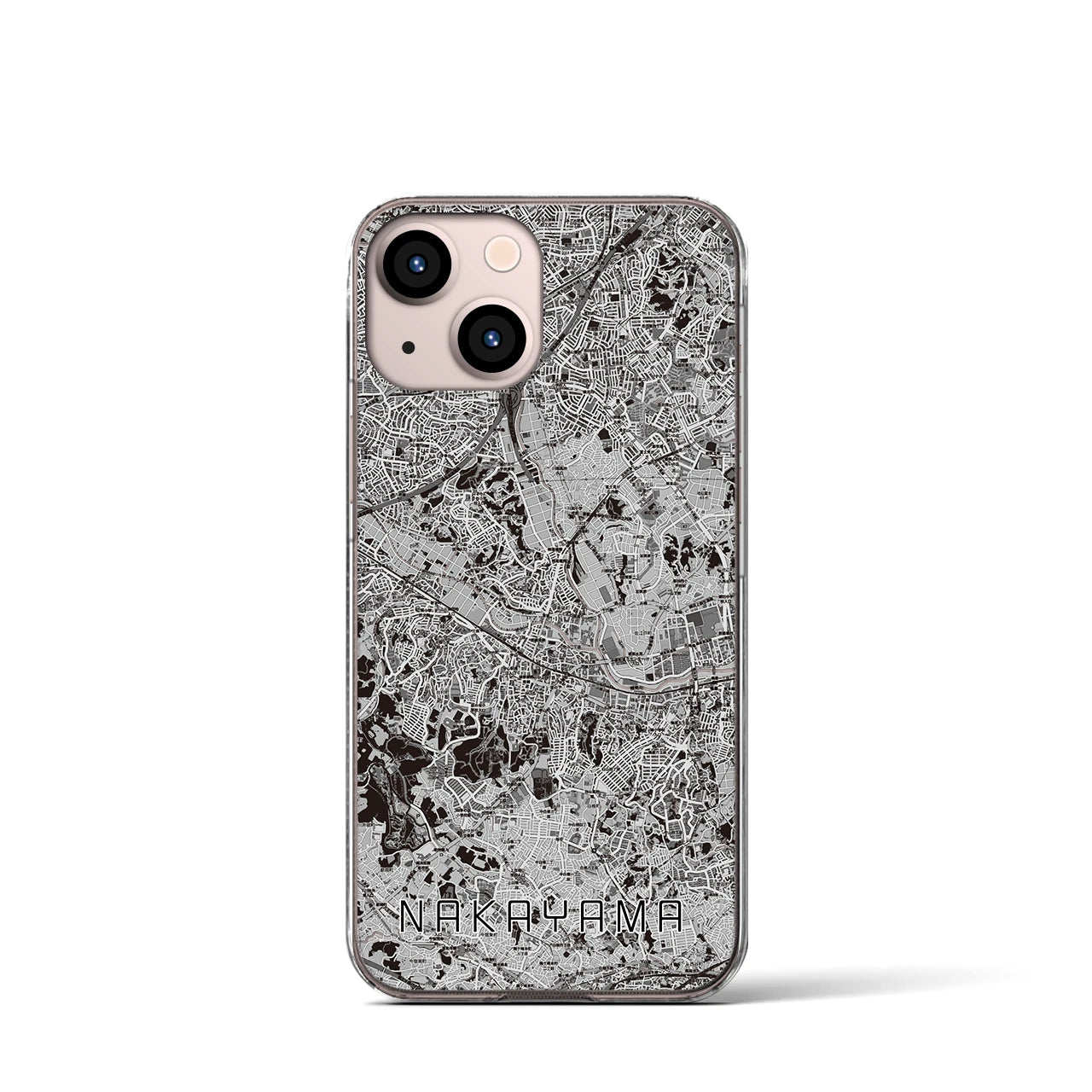 【中山(神奈川県)】地図柄iPhoneケース(クリアタイプ)