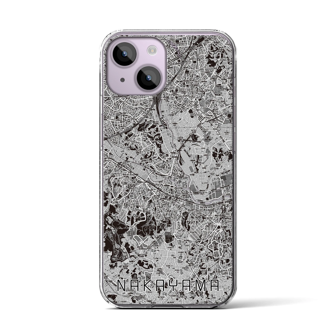 【中山(神奈川県)】地図柄iPhoneケース(クリアタイプ)