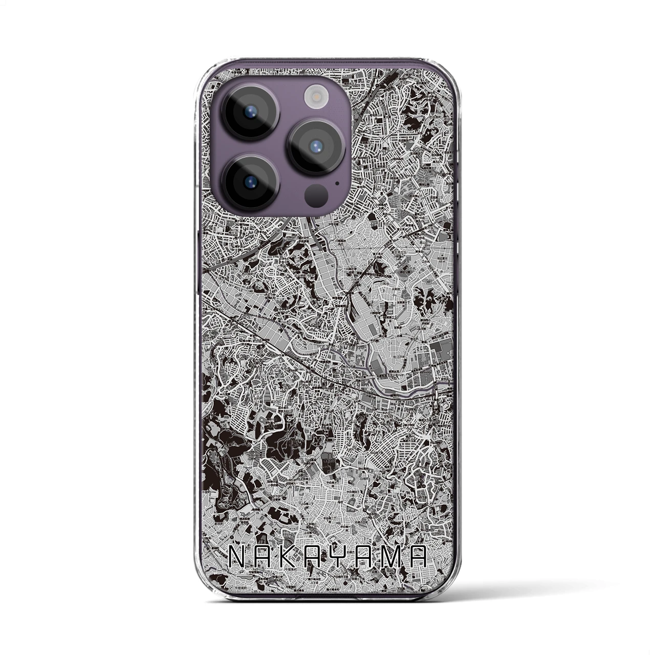 【中山(神奈川県)】地図柄iPhoneケース(クリアタイプ)