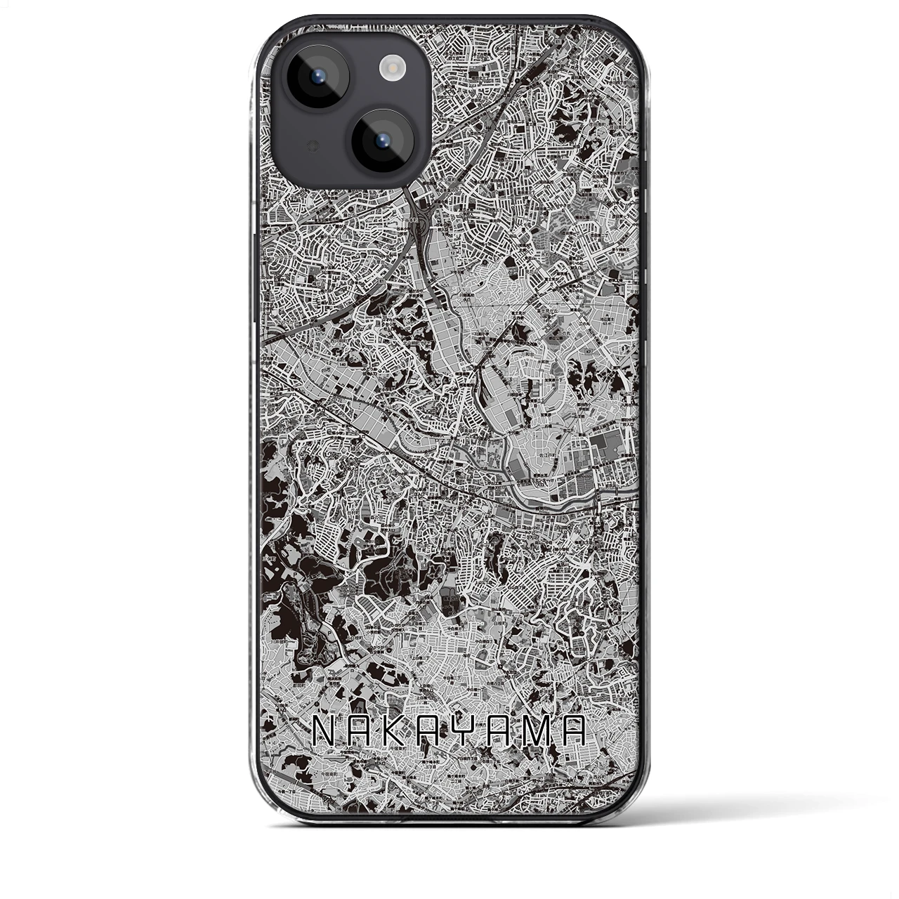 【中山(神奈川県)】地図柄iPhoneケース(クリアタイプ)