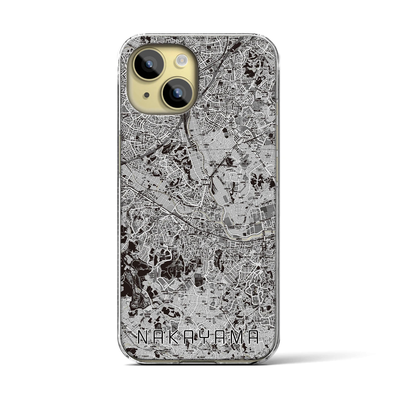 【中山(神奈川県)】地図柄iPhoneケース(クリアタイプ)