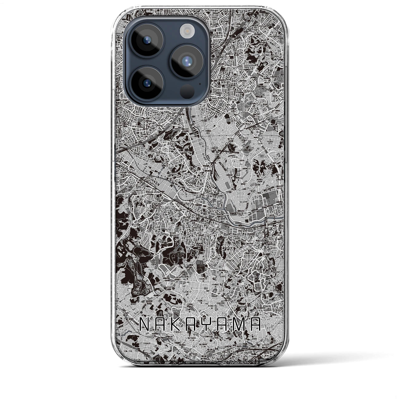 【中山(神奈川県)】地図柄iPhoneケース(クリアタイプ)
