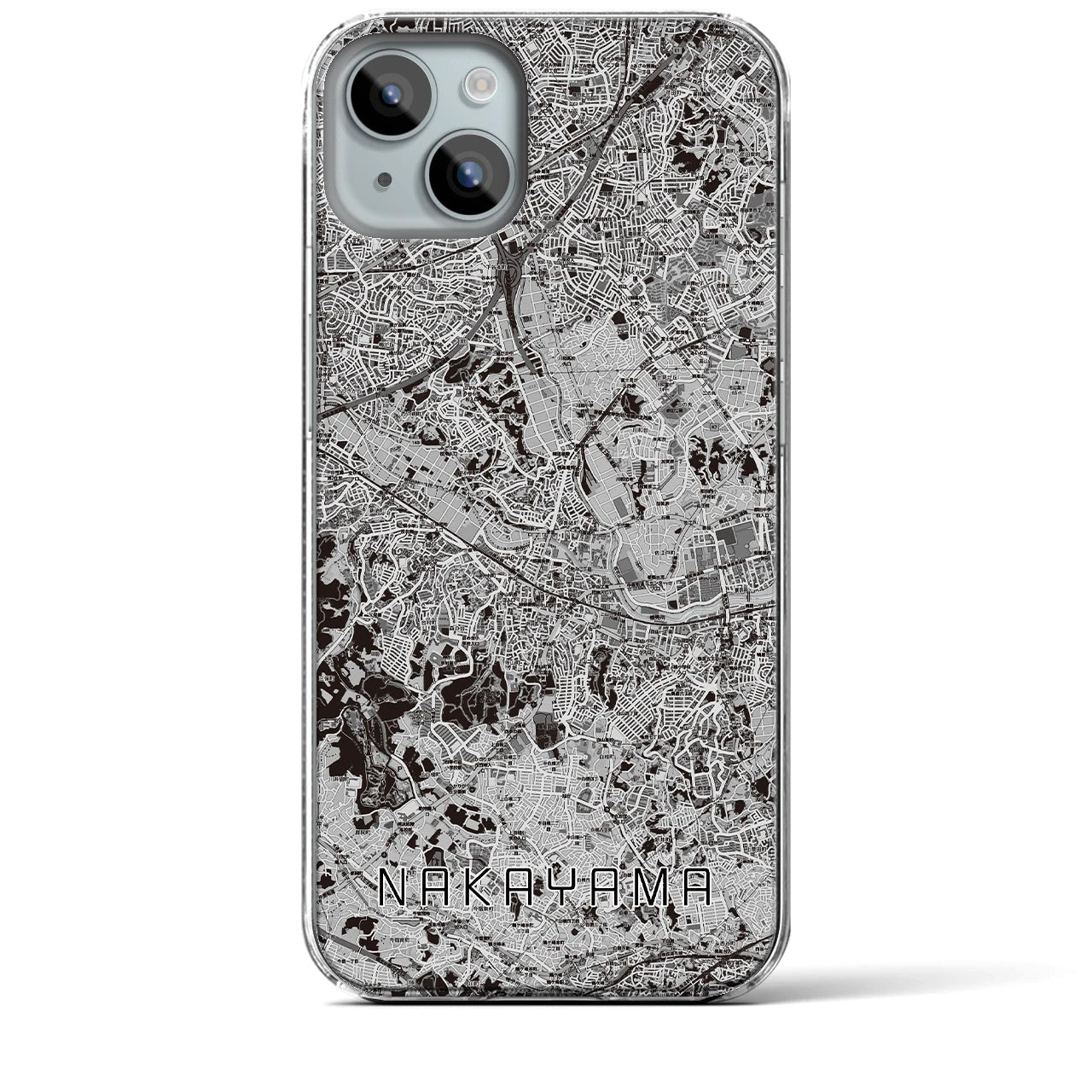 【中山(神奈川県)】地図柄iPhoneケース(クリアタイプ)