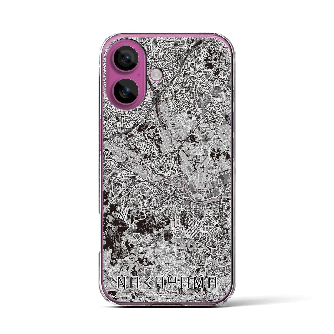 【中山(神奈川県)】地図柄iPhoneケース(クリアタイプ)