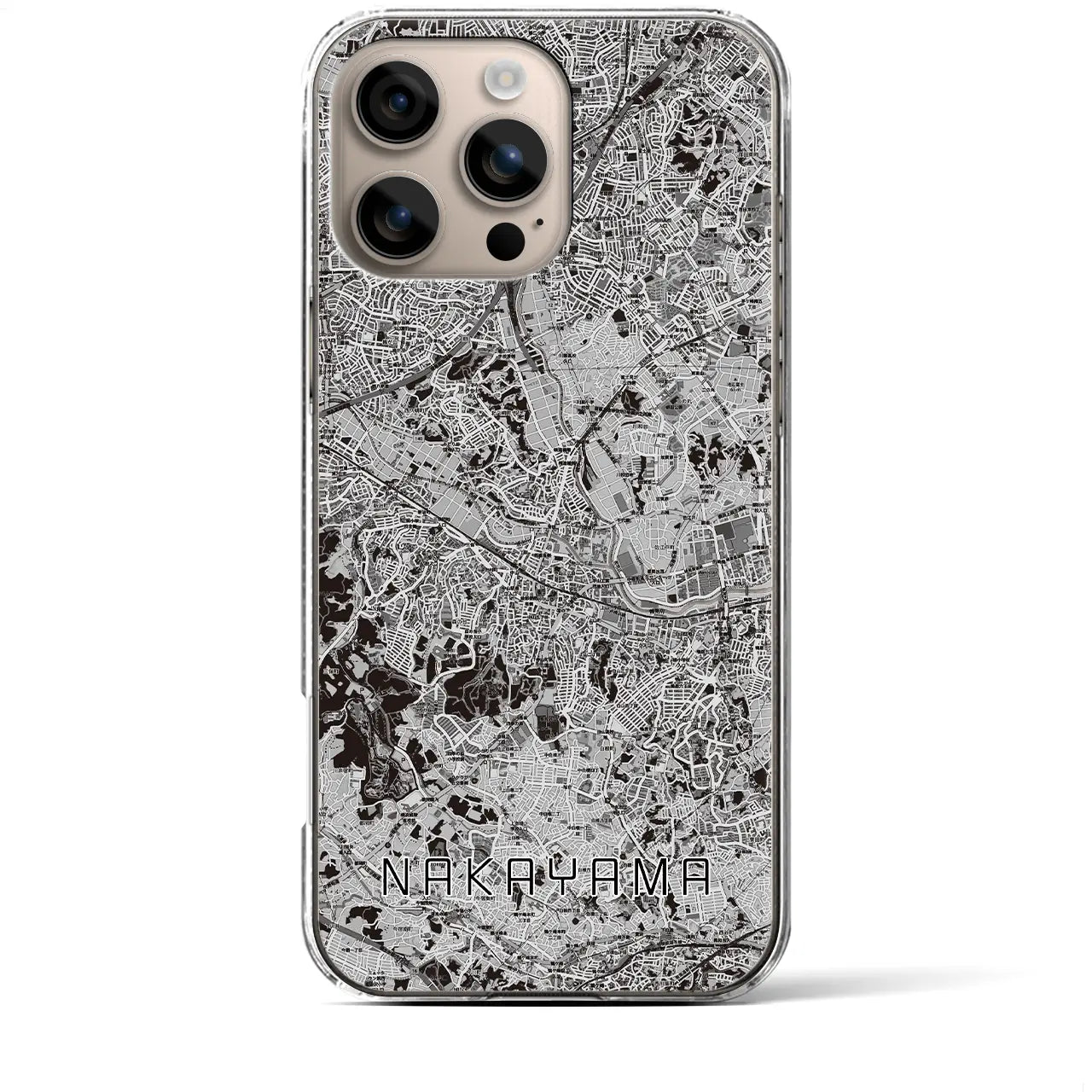 【中山(神奈川県)】地図柄iPhoneケース(クリアタイプ)