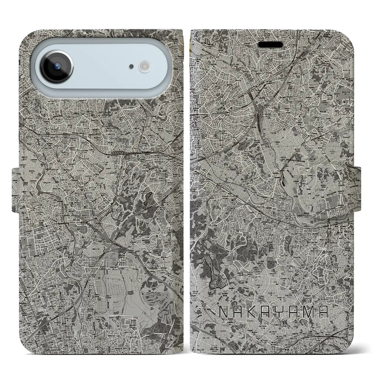 【中山(神奈川県)】地図柄iPhoneケース(手帳タイプ)