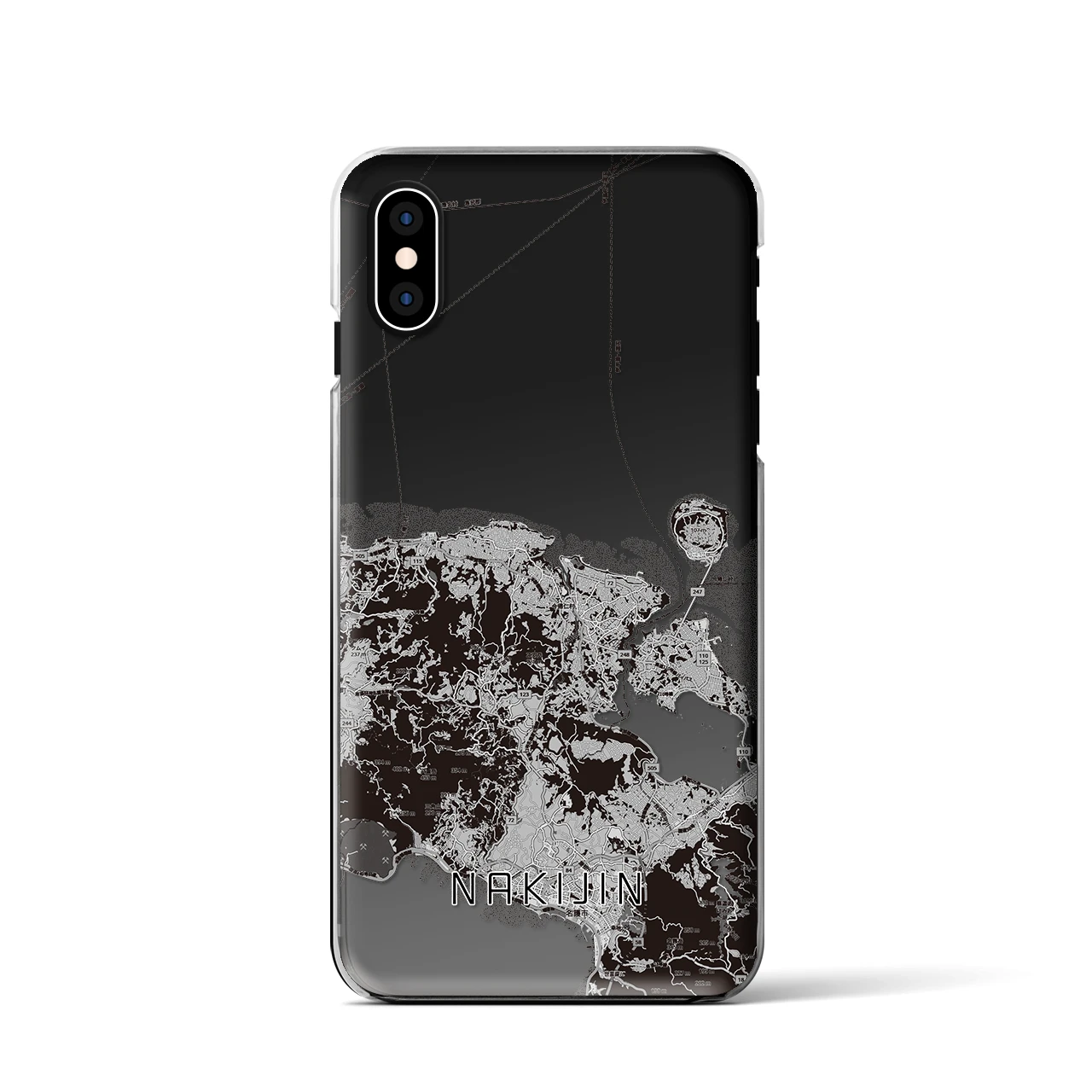 【今帰仁(沖縄県)】地図柄iPhoneケース(クリアタイプ)