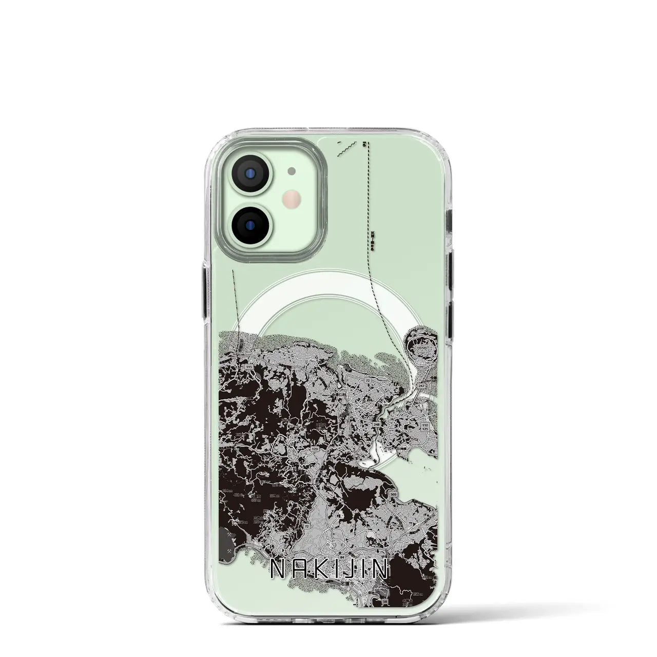 【今帰仁(沖縄県)】地図柄iPhoneケース(MagSafeタイプ)