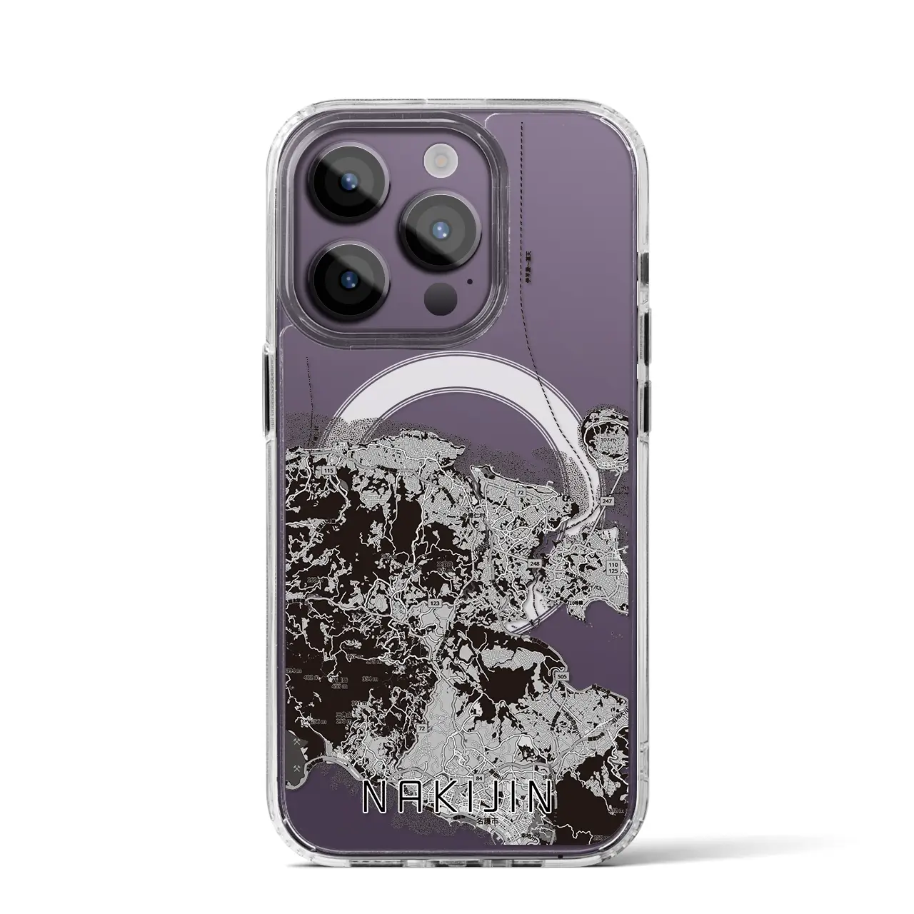 【今帰仁(沖縄県)】地図柄iPhoneケース(MagSafeタイプ)