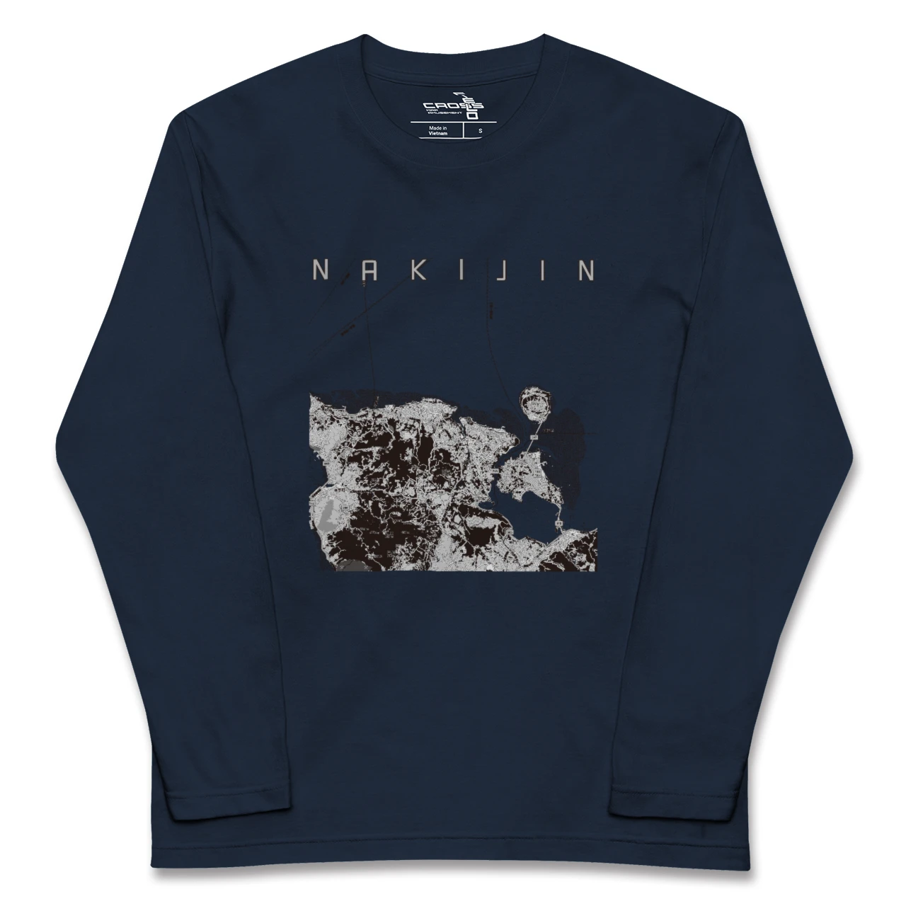 【今帰仁(沖縄県)】地図柄ロングスリーブTシャツ