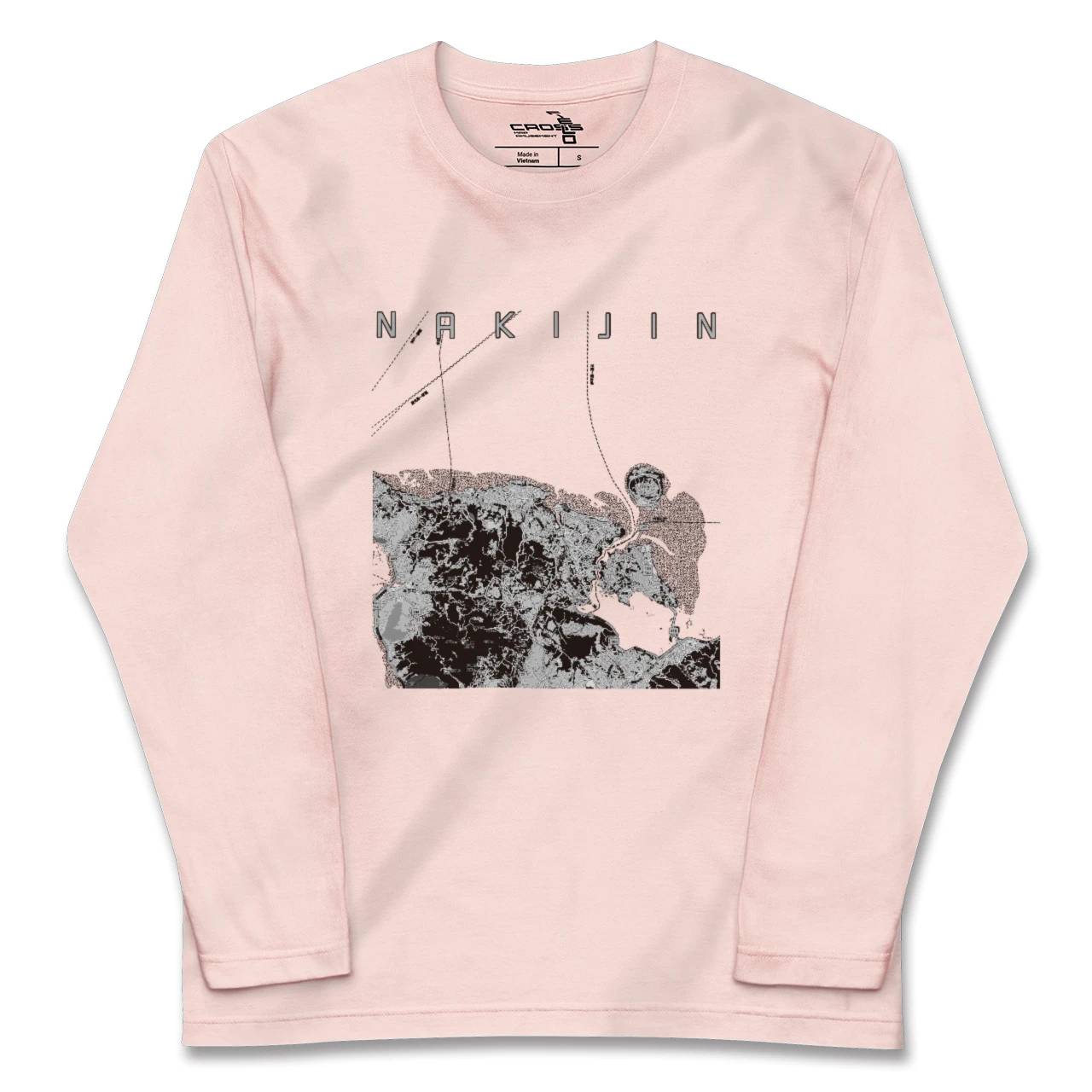 【今帰仁(沖縄県)】地図柄ロングスリーブTシャツ