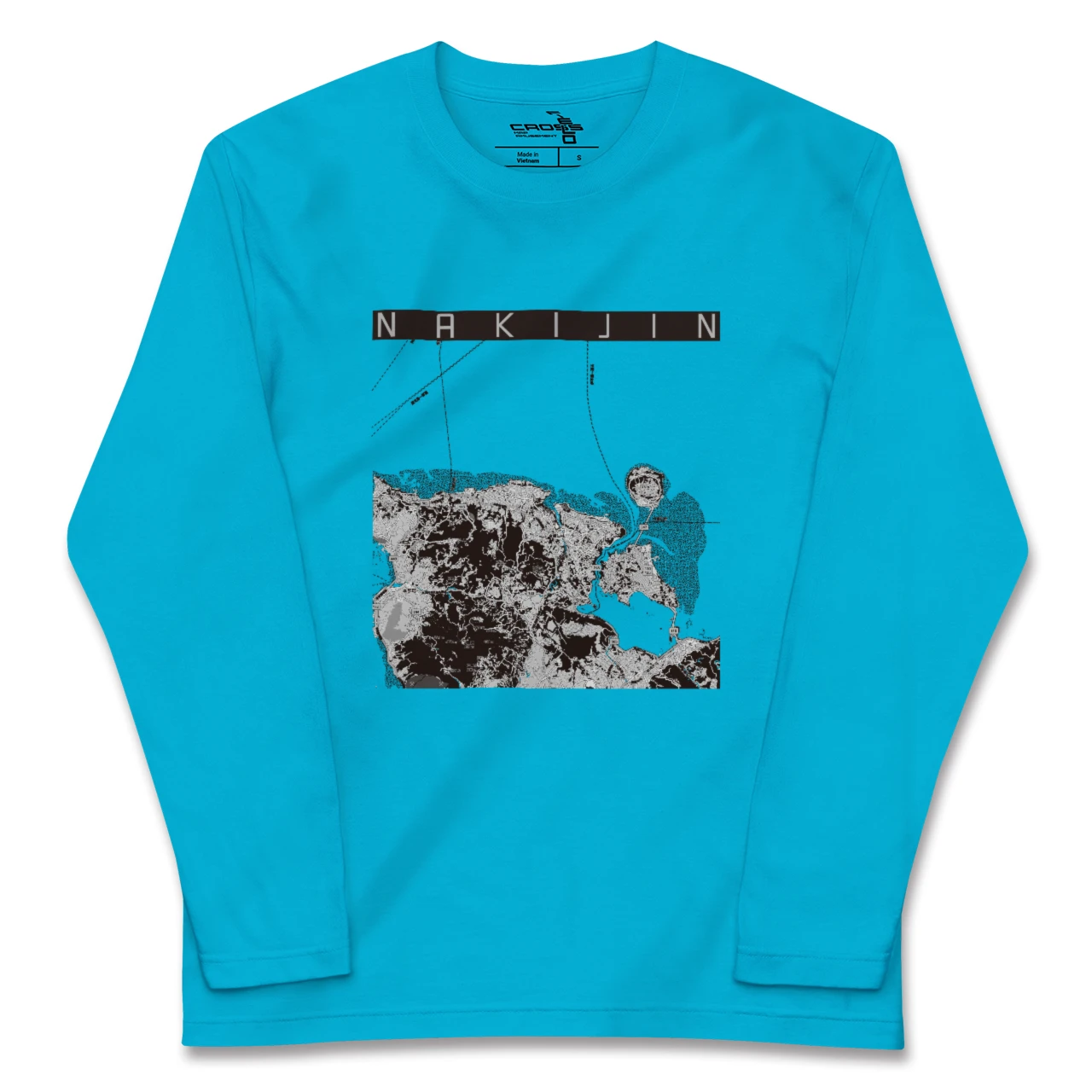 【今帰仁(沖縄県)】地図柄ロングスリーブTシャツ