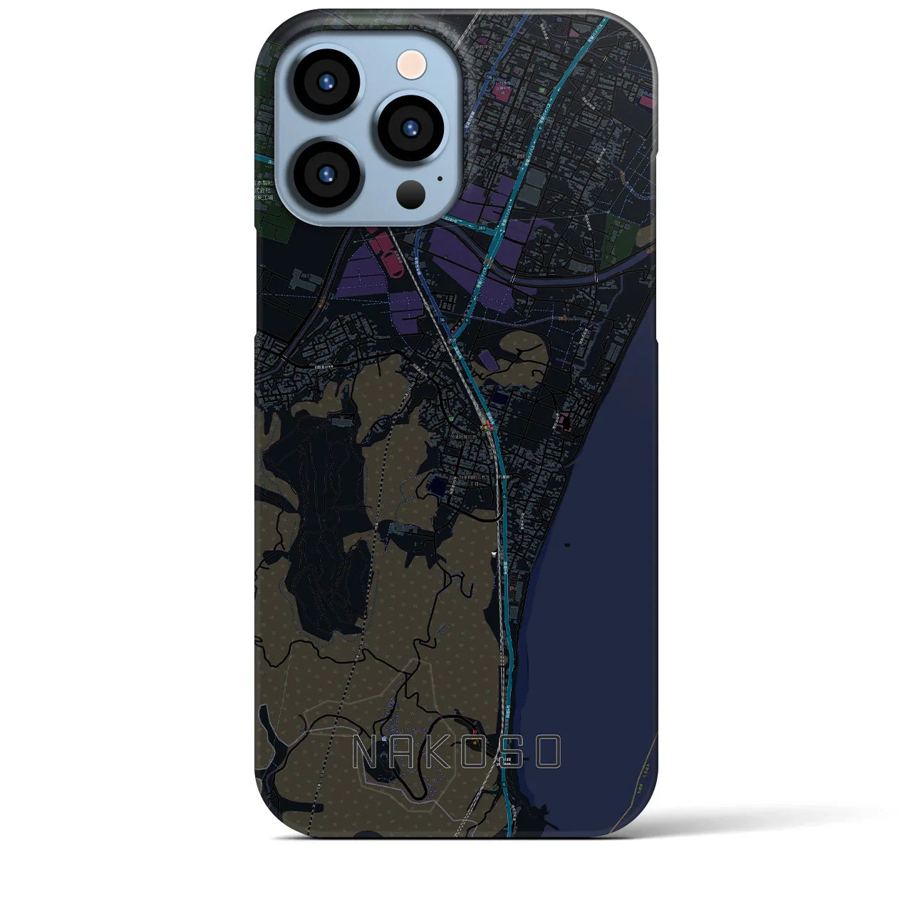【勿来(福島県)】地図柄iPhoneケース(バックカバータイプ)
