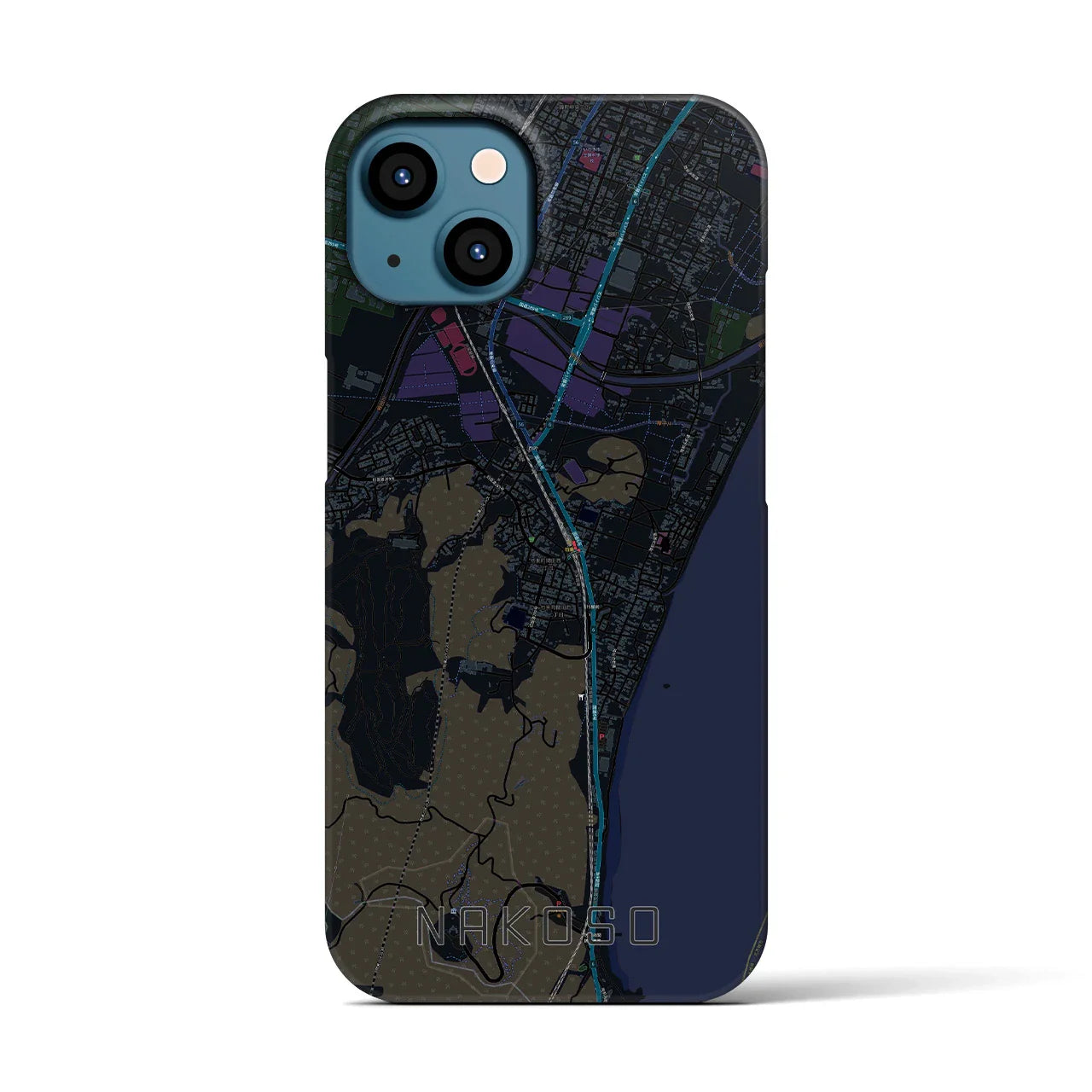 【勿来(福島県)】地図柄iPhoneケース(バックカバータイプ)