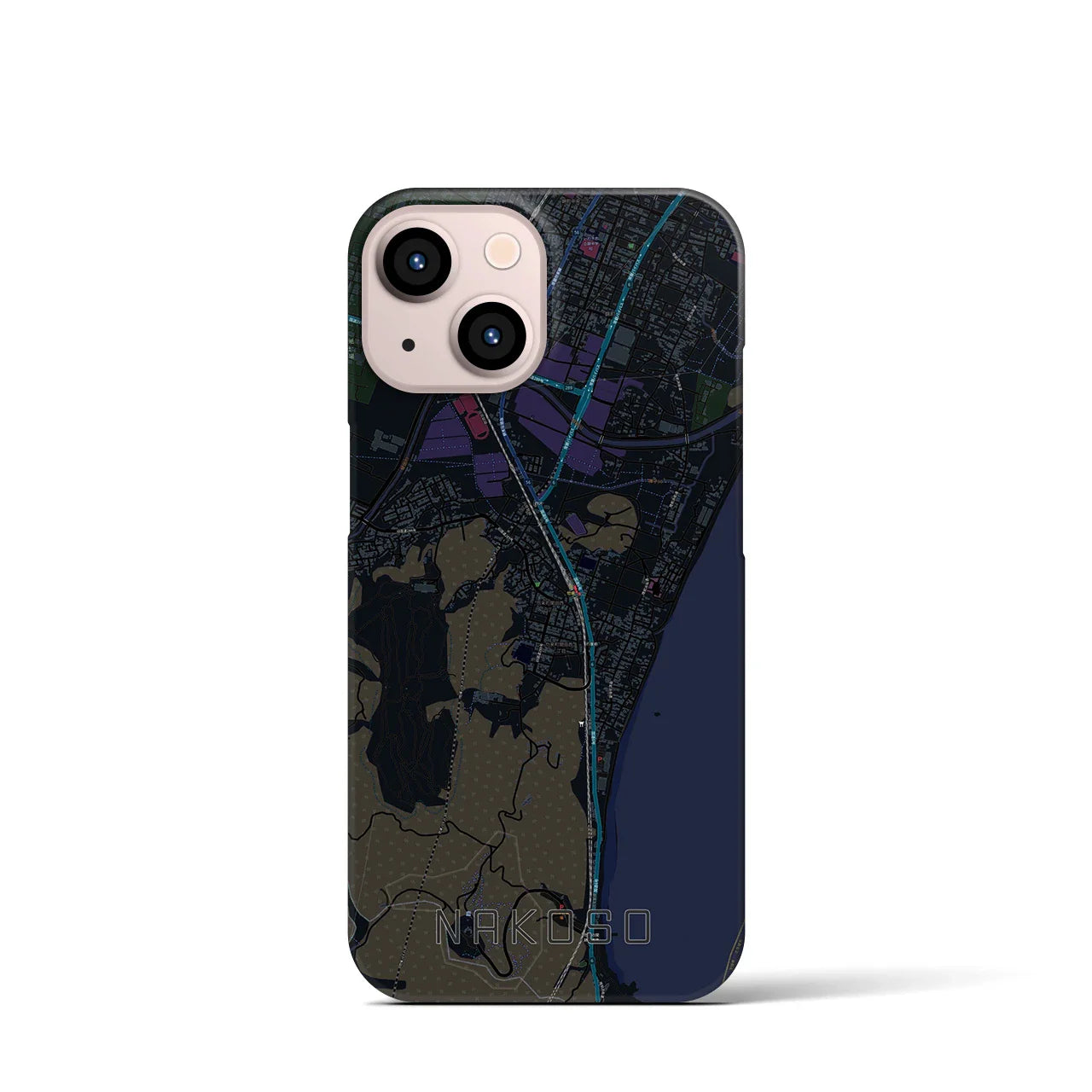 【勿来(福島県)】地図柄iPhoneケース(バックカバータイプ)