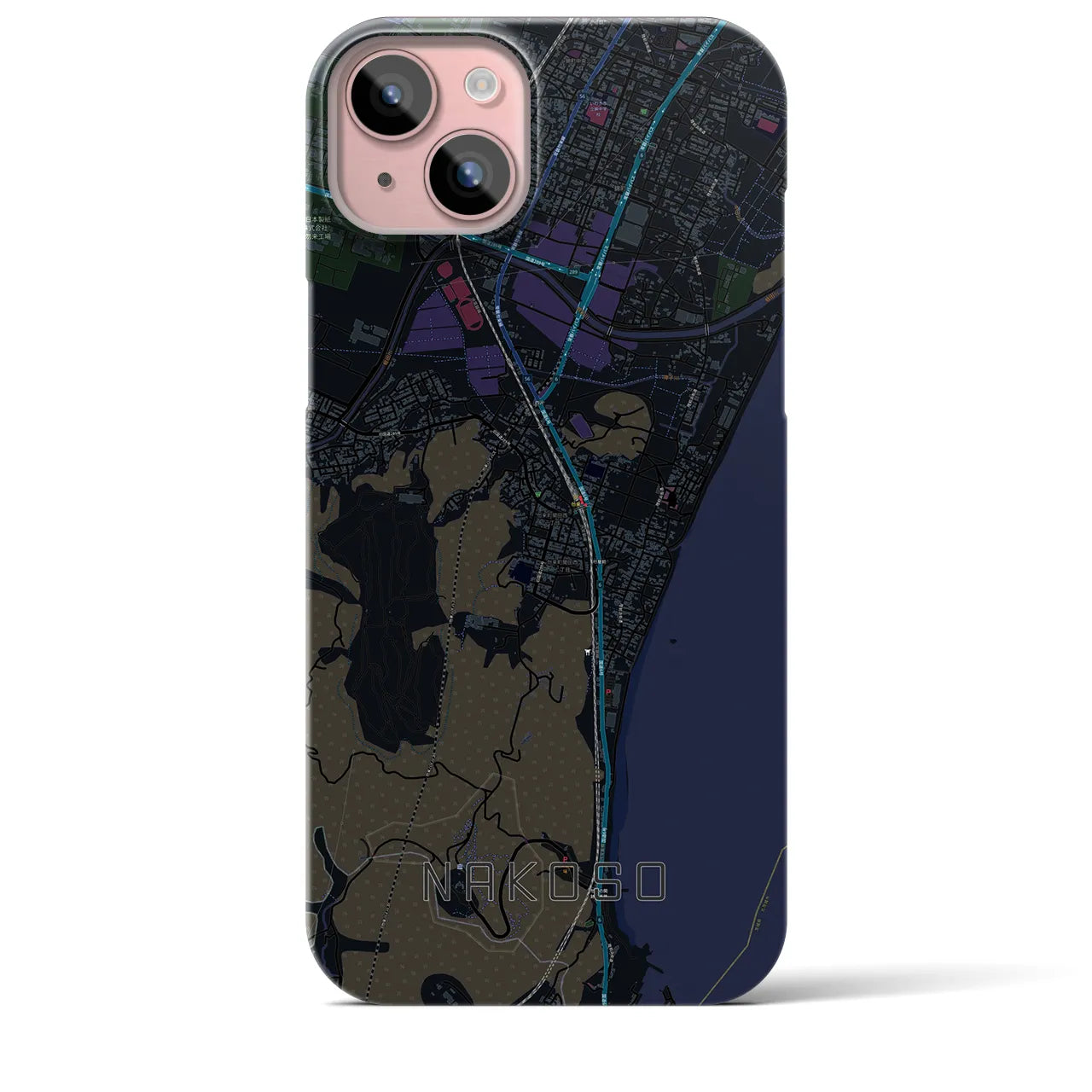 【勿来(福島県)】地図柄iPhoneケース(バックカバータイプ)