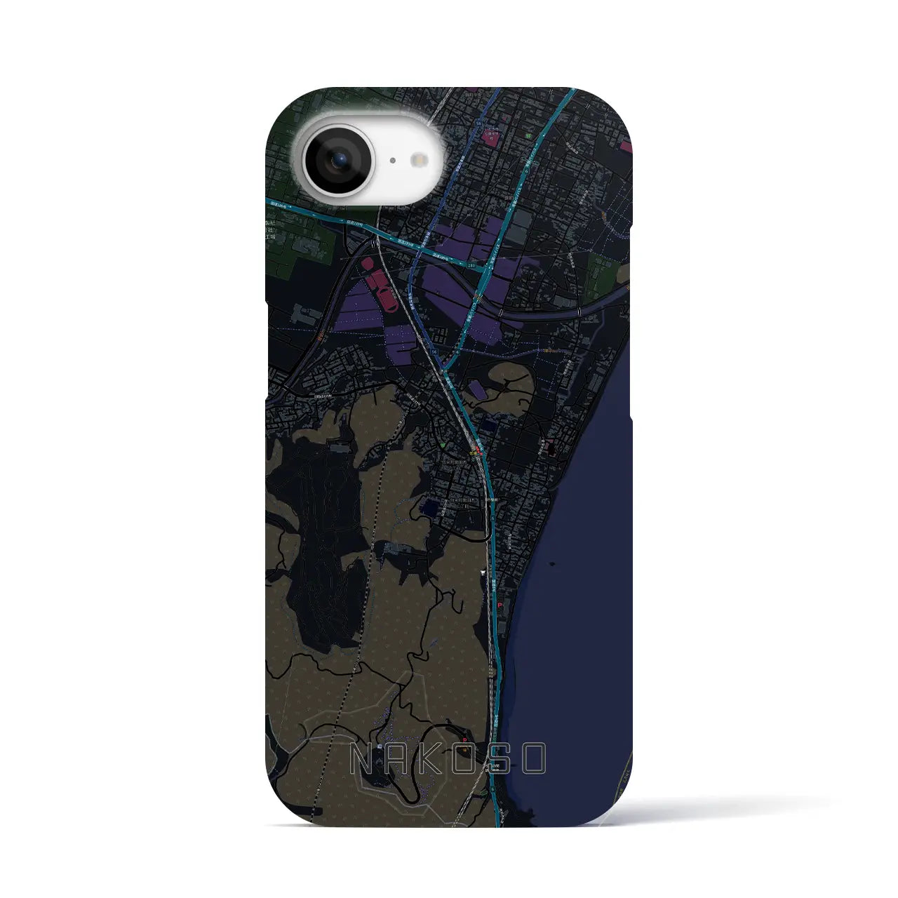 【勿来(福島県)】地図柄iPhoneケース(バックカバータイプ)