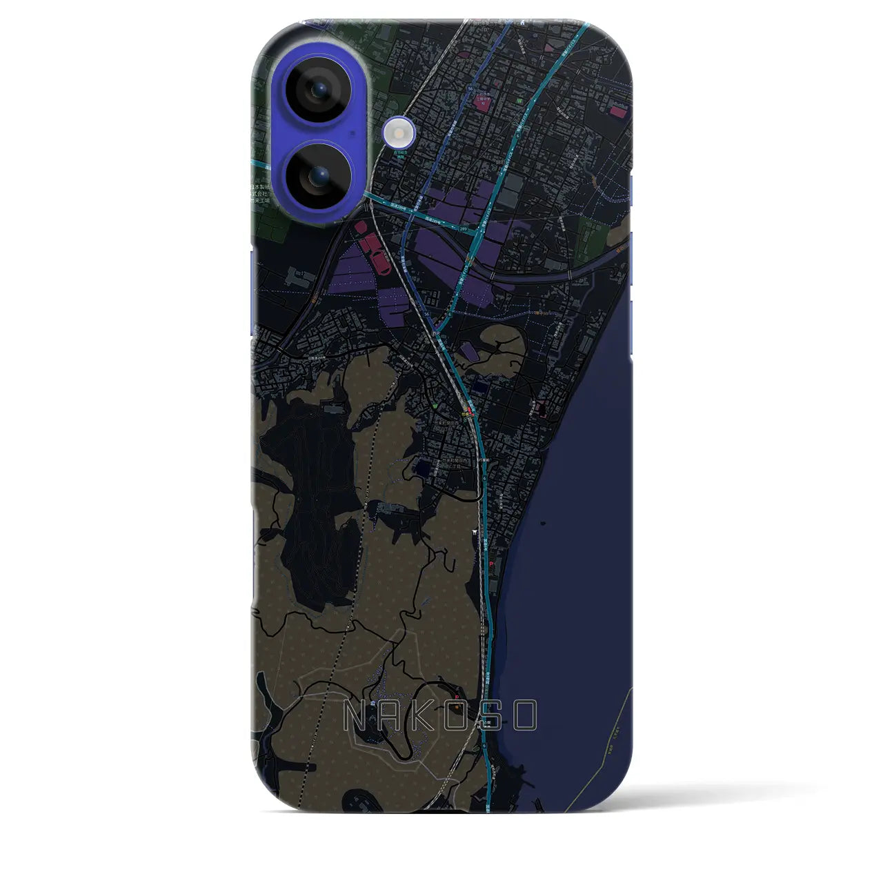 【勿来(福島県)】地図柄iPhoneケース(バックカバータイプ)