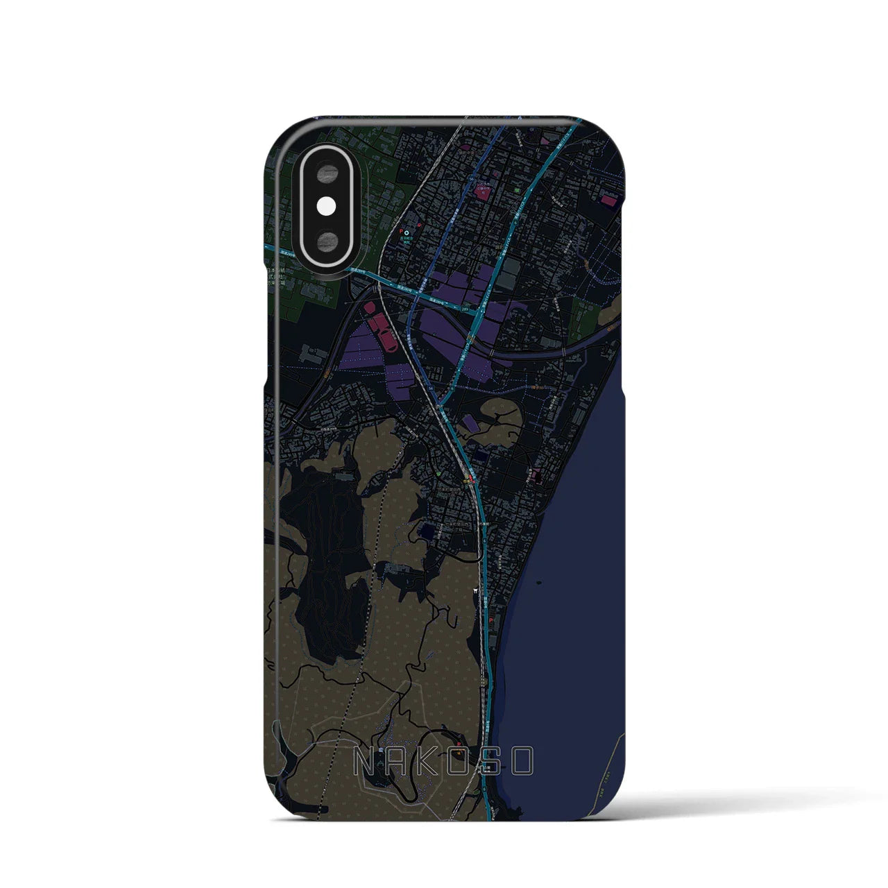 【勿来(福島県)】地図柄iPhoneケース(バックカバータイプ)